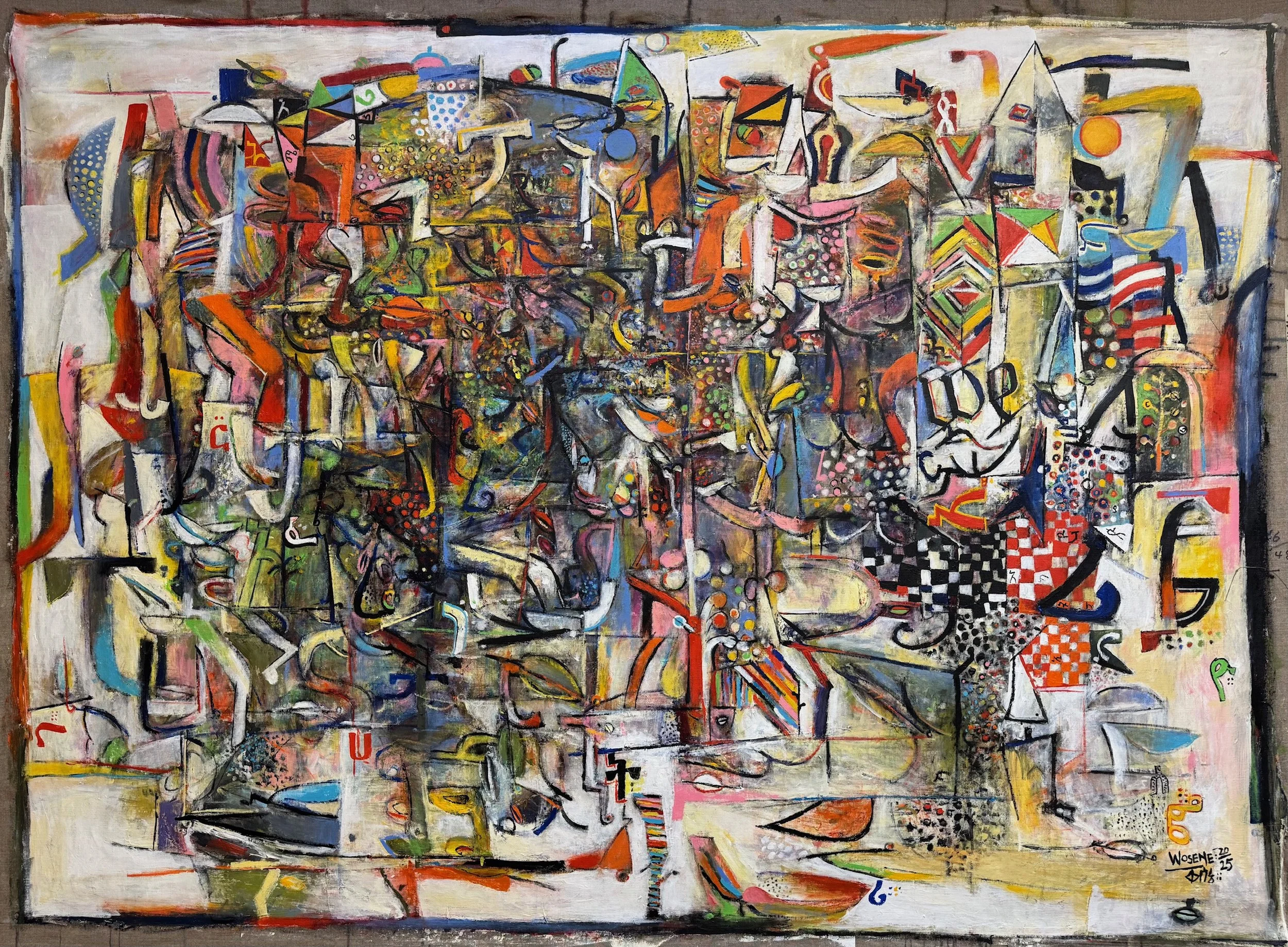 We the People III, 2025, acrylic on linen 48” x 66” (121.9 x 167.6 cm) Collection of the artist