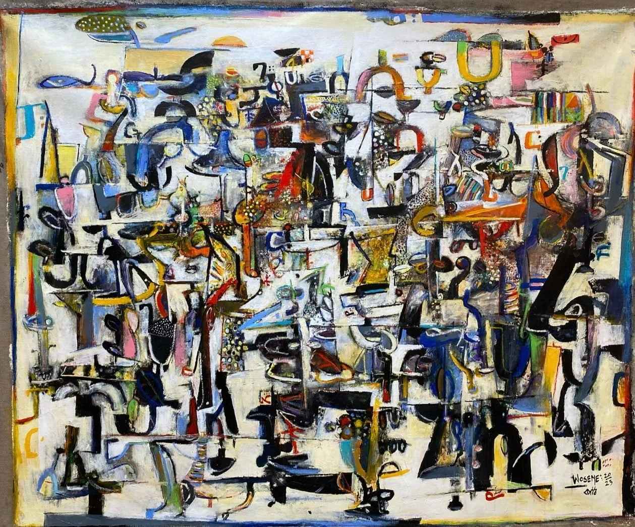 The Dance of Liberty, 2023, acrylic on linen, 44” x 54” (111.8 x 137.2 cm)