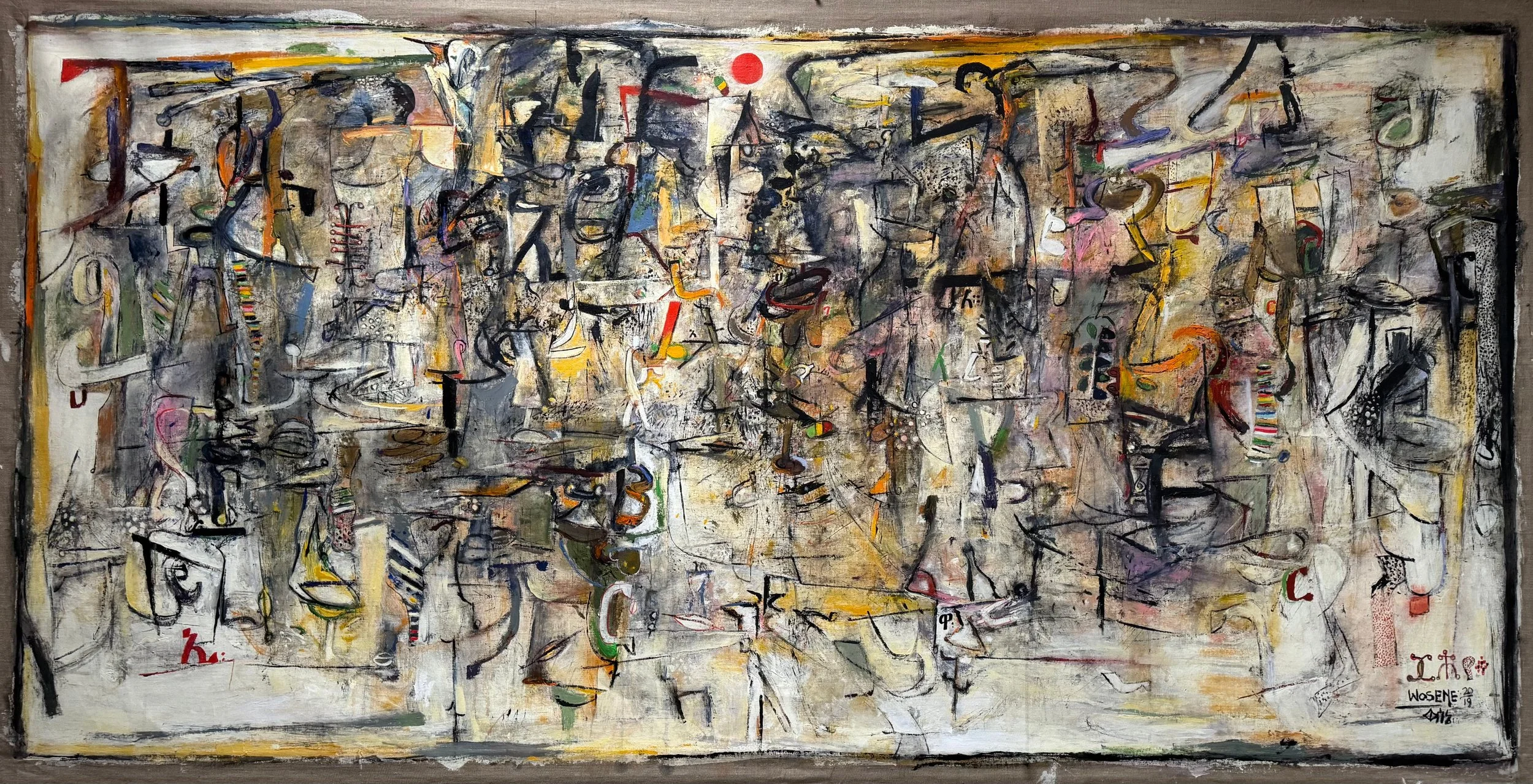 Midnight Improv VI, 2019, acrylic on linen
