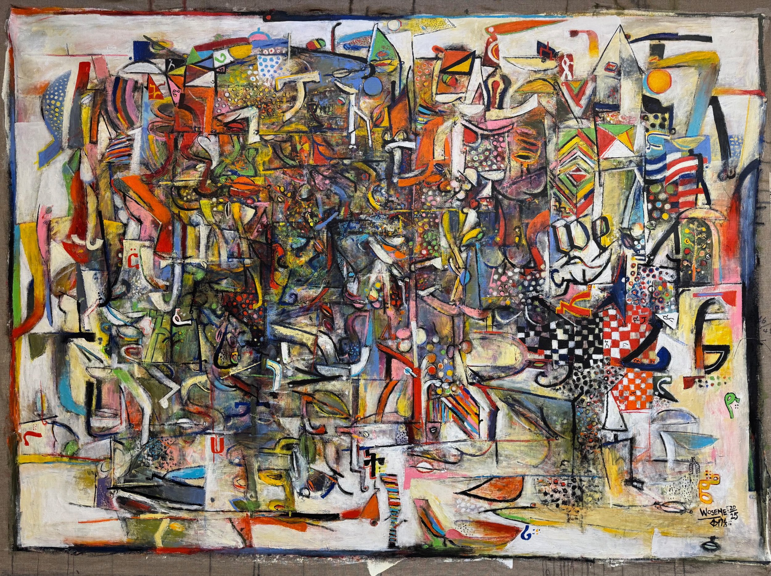We the People III, 2025, acrylic on linen 48” x 66” (121.9 x 167.6 cm)