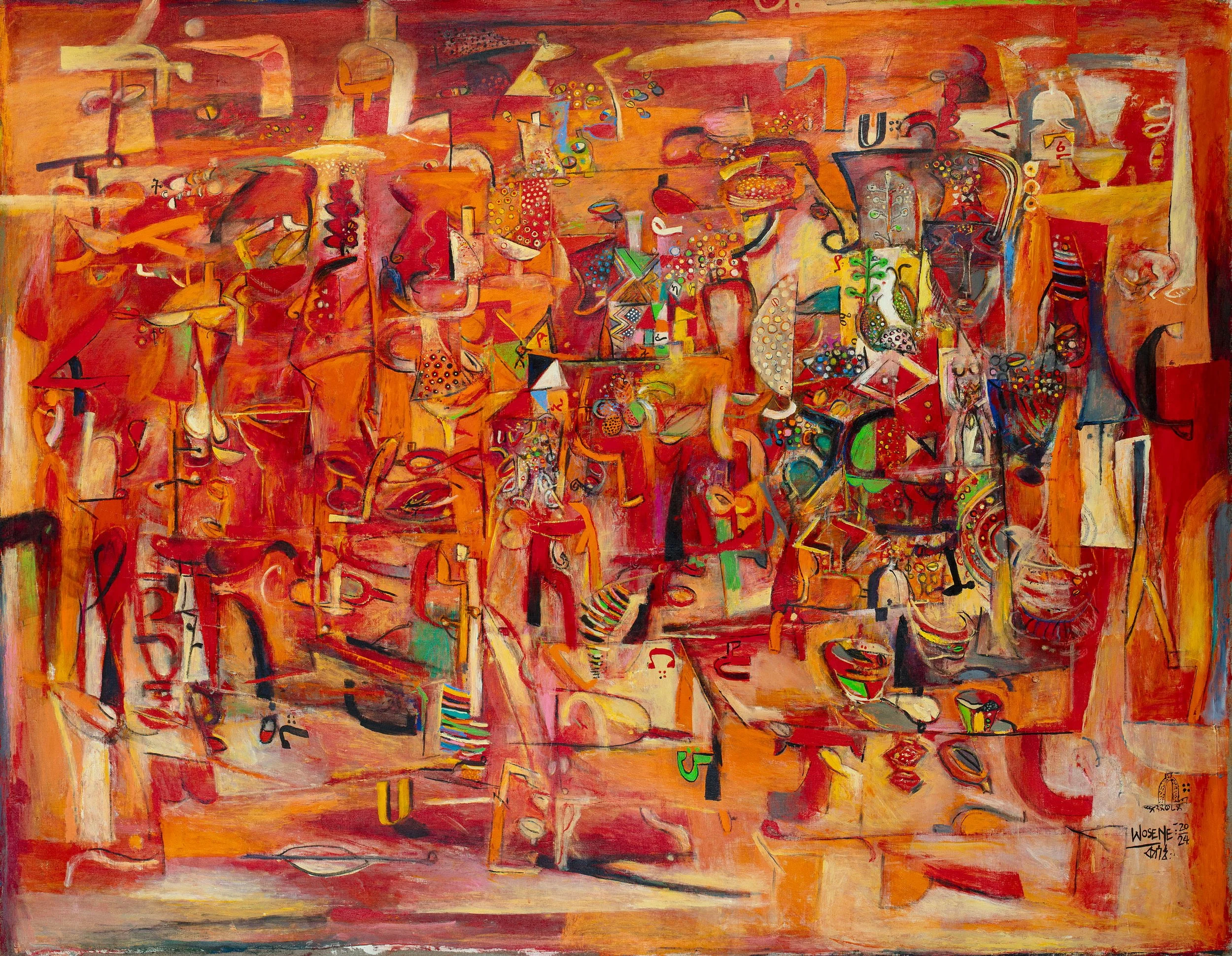 The Taste of Liberty, 2024, acrylic on linen, 62” x 78” (157.5 x 198.1 cm)