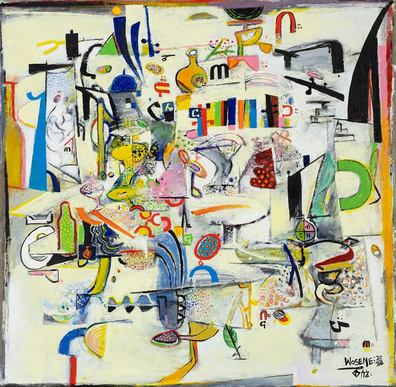 The Jazz Garden, 2024, acrylic on linen, 28” x 28” (71 x 71 cm)