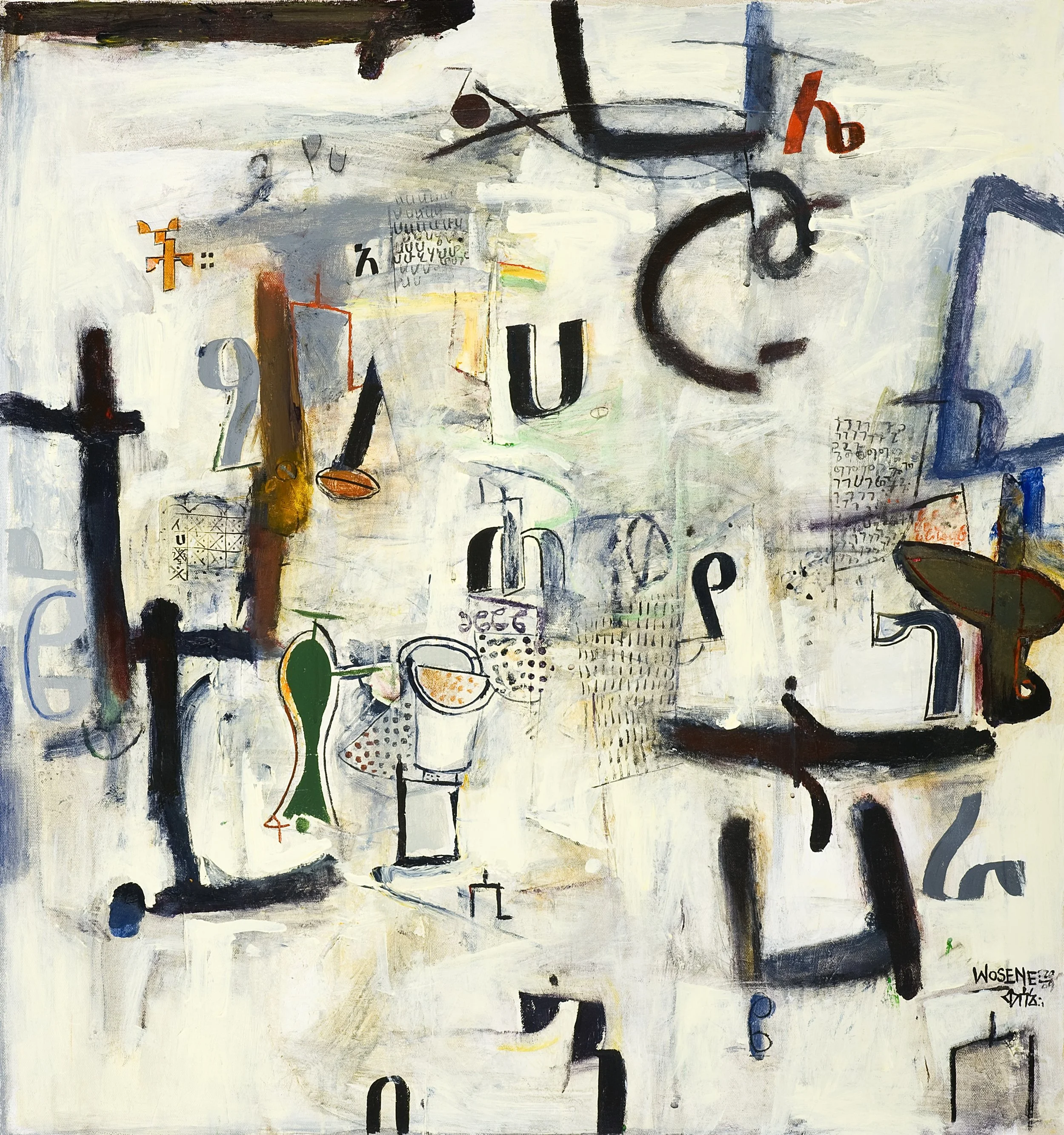Speaking of Time, 2009, acrylic on canvas, 30" x 27.75" (76 x 72 cm)
