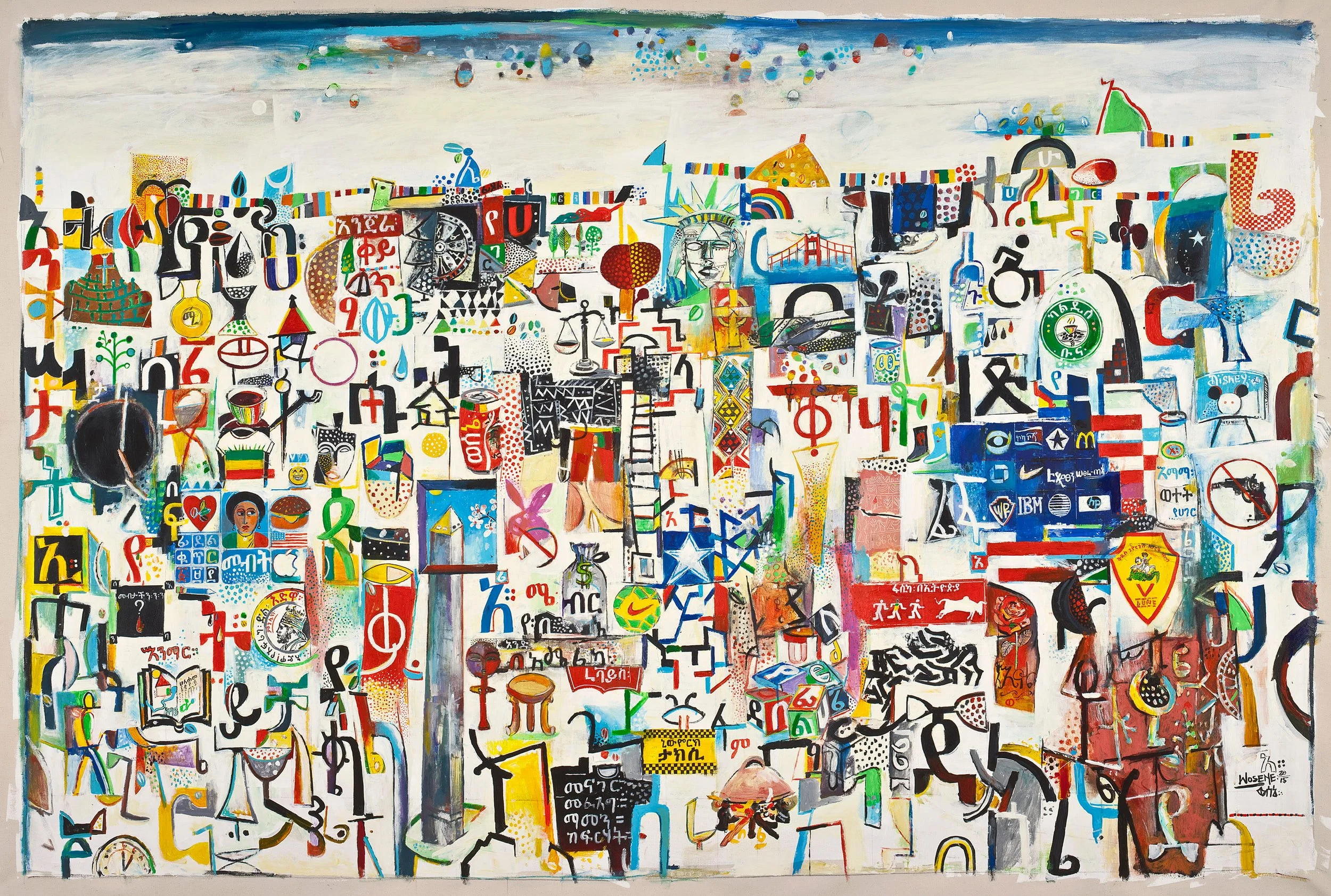 My America II, 2015, acrylic on canvas, 68” x 100” (172.7 x 254 cm)