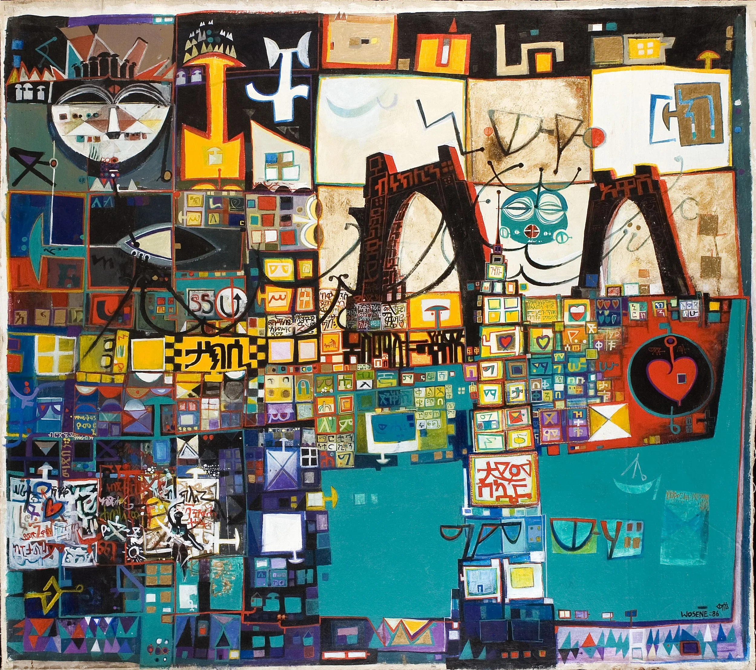 Lady Liberty,1986, acrylic on canvas, 59’” x 66.5” (149.9 x 168.9 cm) 