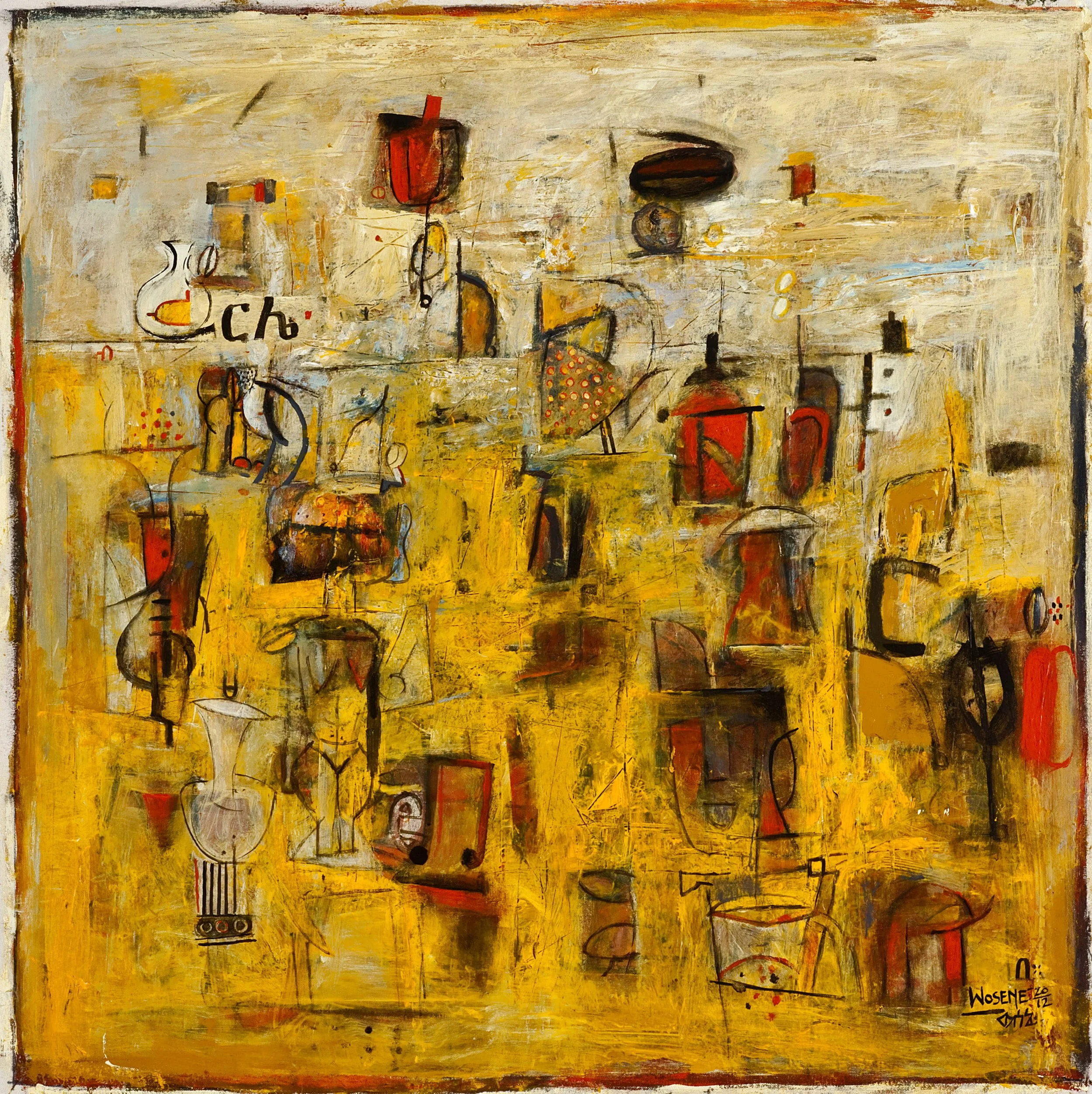 Coltrane’s Notebook, 2012, acrylic on canvas 32” x 32” (81.3 x 81.3 cm)
