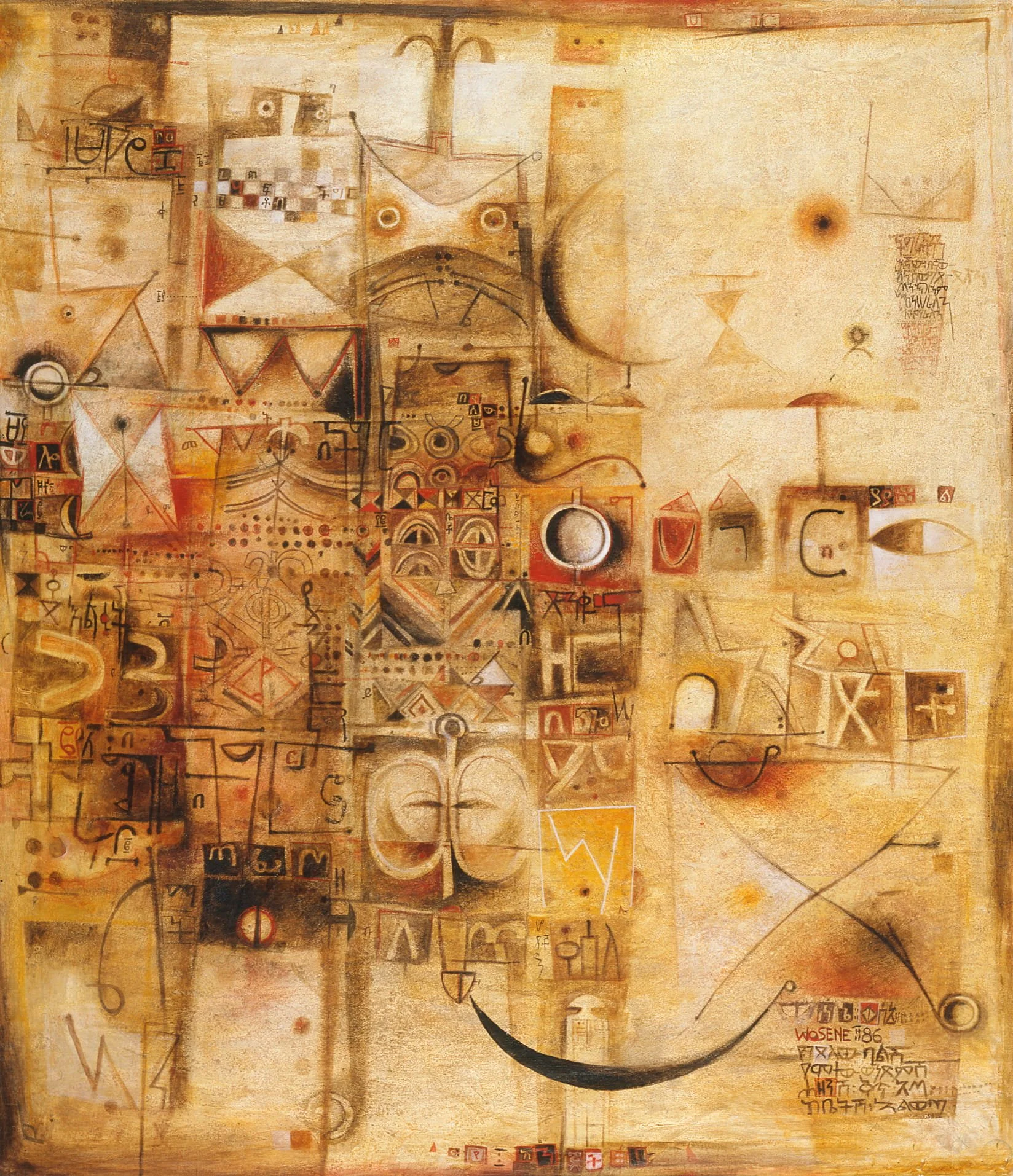 Witness, 1986, acrylic on linen, 60" x 52" (152.4 x 132.1 cm)