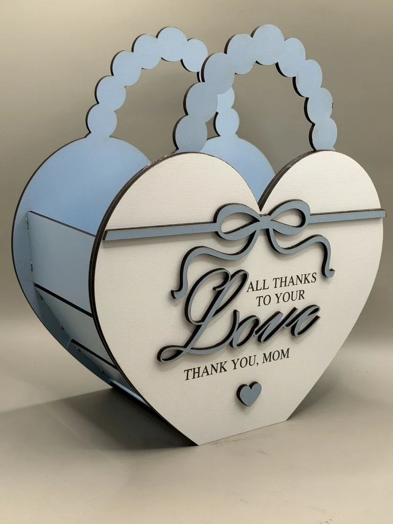 Custom Wood Mother's Day Gift Basket