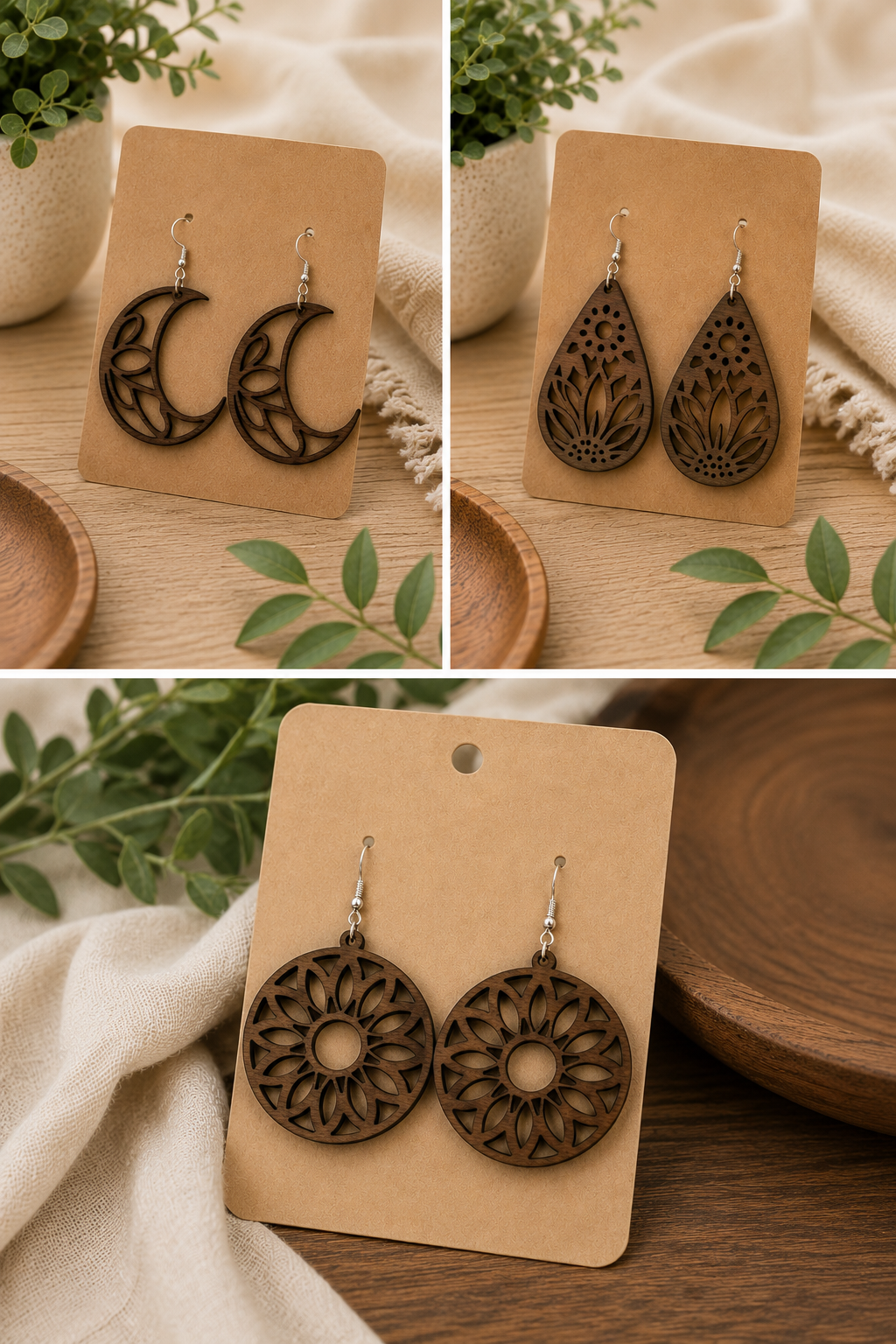 Walnut Boho & Celestial Collection 3-Pack