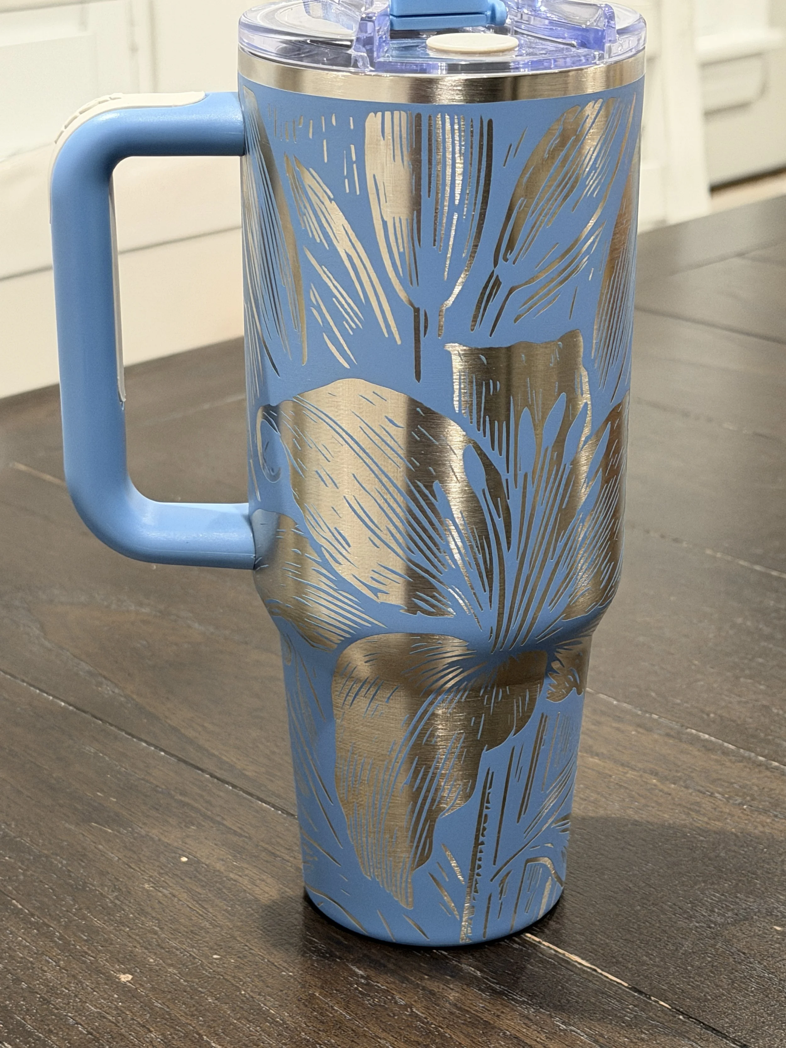 Light Blue Tumbler with Lilly Full Wrap pattern.JPG