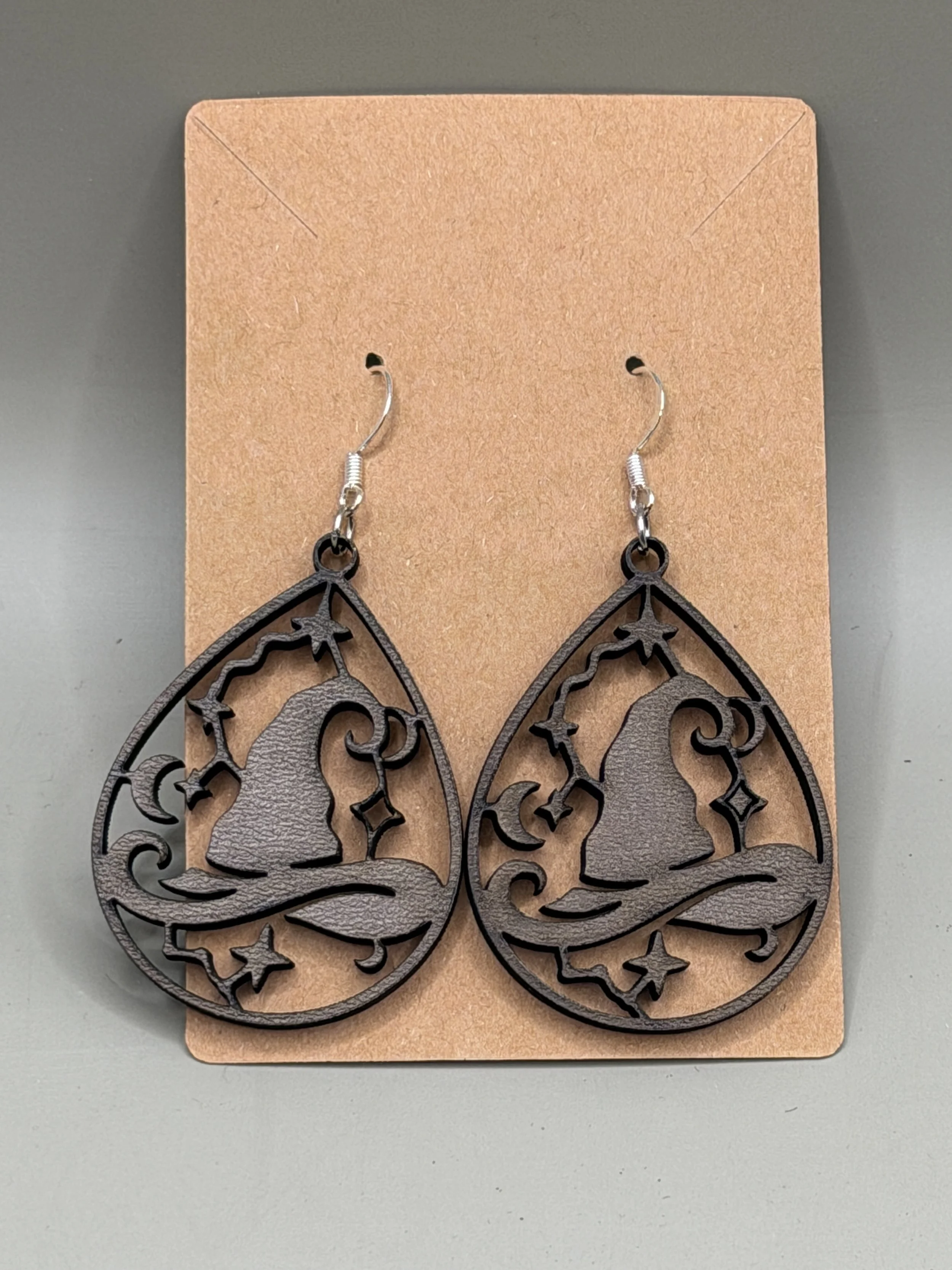 Ornate Witch Hat Teardrop Earrings.JPG