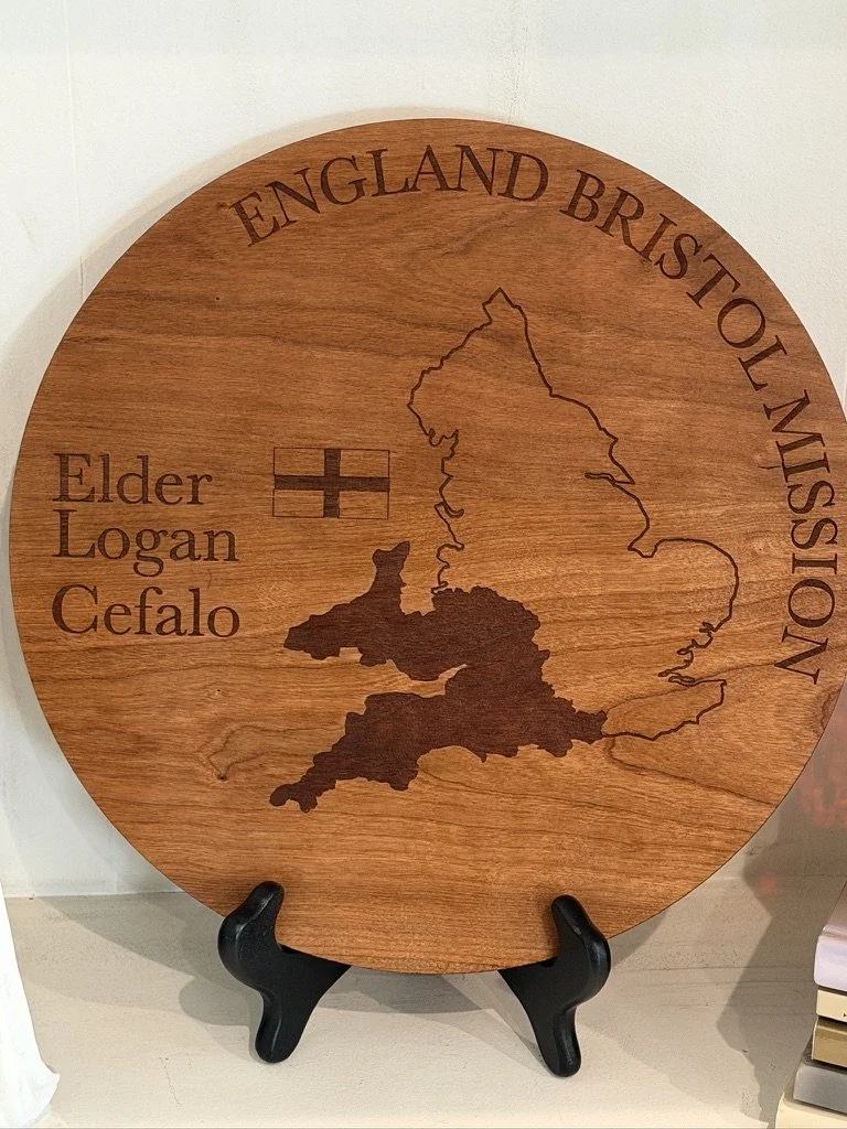 LDS Mission Plaque | Custom Engraved 12” Wooden Display