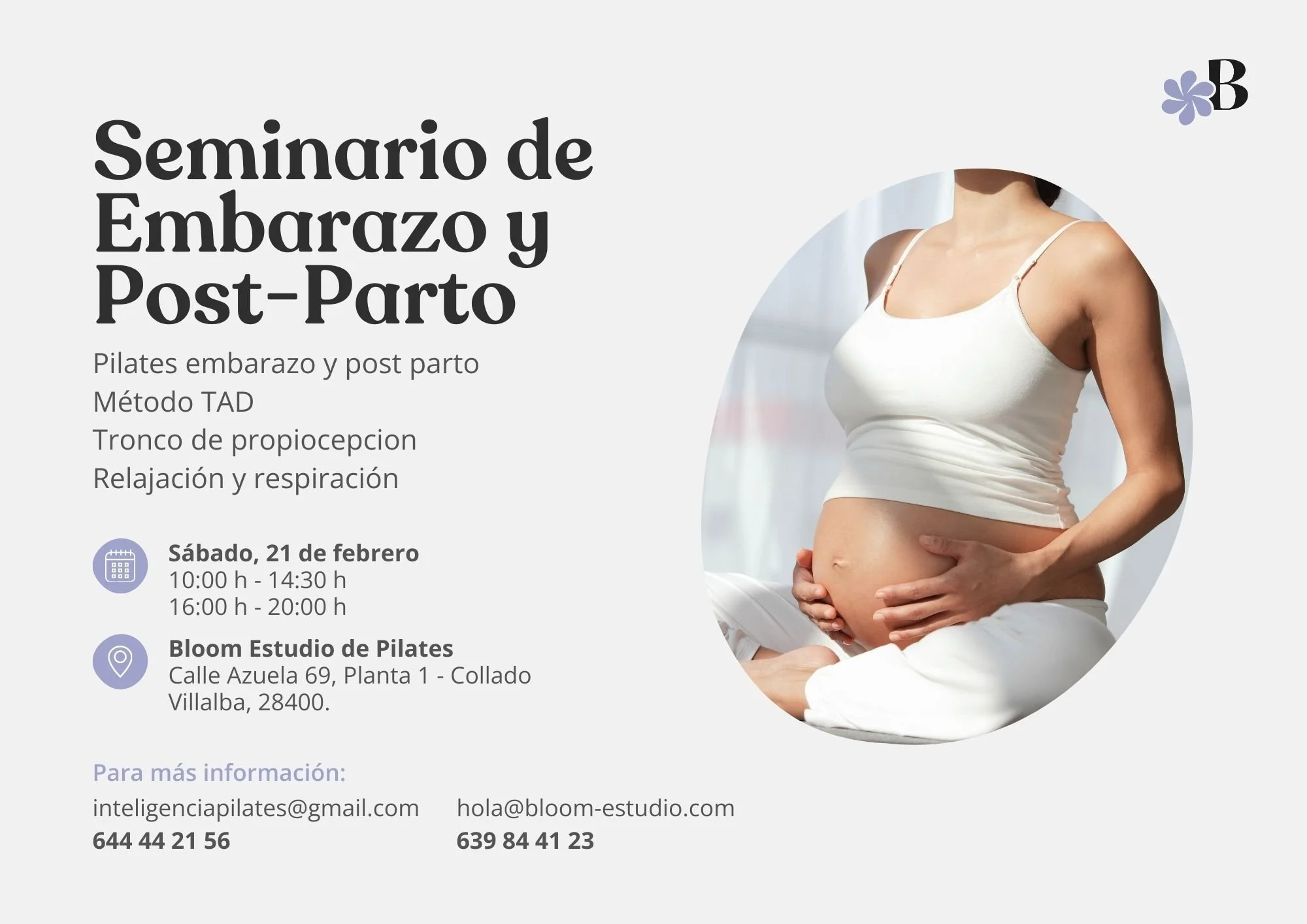 🤍 Seminario de Embarazo y Postparto 🤍

Un encuentro pensado para acompa&ntilde;arte antes y despu&eacute;s del parto a trav&eacute;s del movimiento consciente, la respiraci&oacute;n y el cuidado de tu cuerpo. Un espacio para parar, escucharte y cui