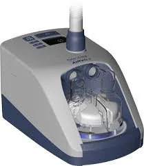 A laboratory device, likely a spectrophotometer or similar instrument, with a digital display and a sample chamber.
