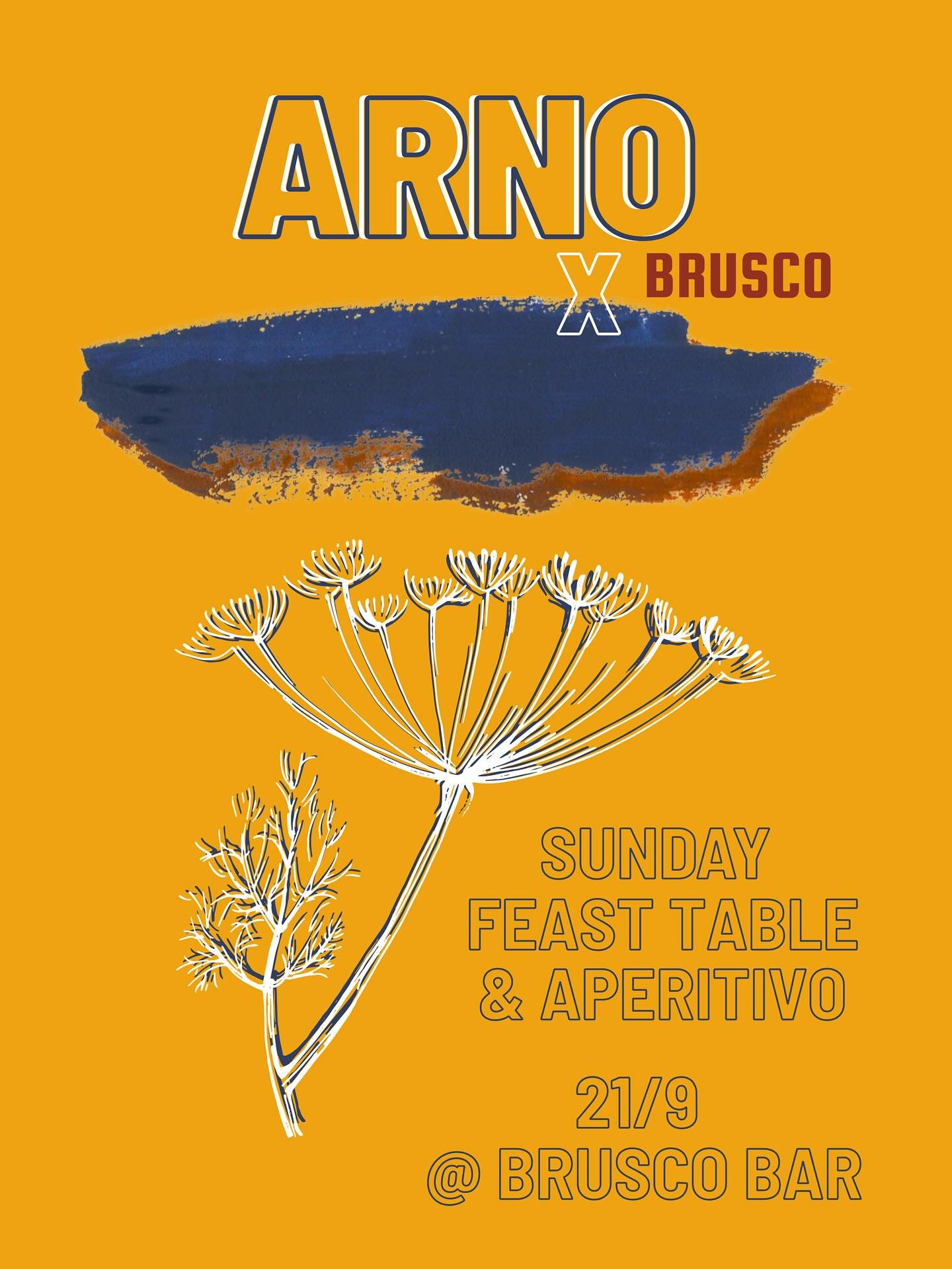 Introducing ARNO, European style feasting menus based on good times with good company. 

Celebrating the last days of summer with rustic Italian cookery, we join our friends @bruscobar for our first menu.

We&rsquo;ll be filling Montpellier Place wit