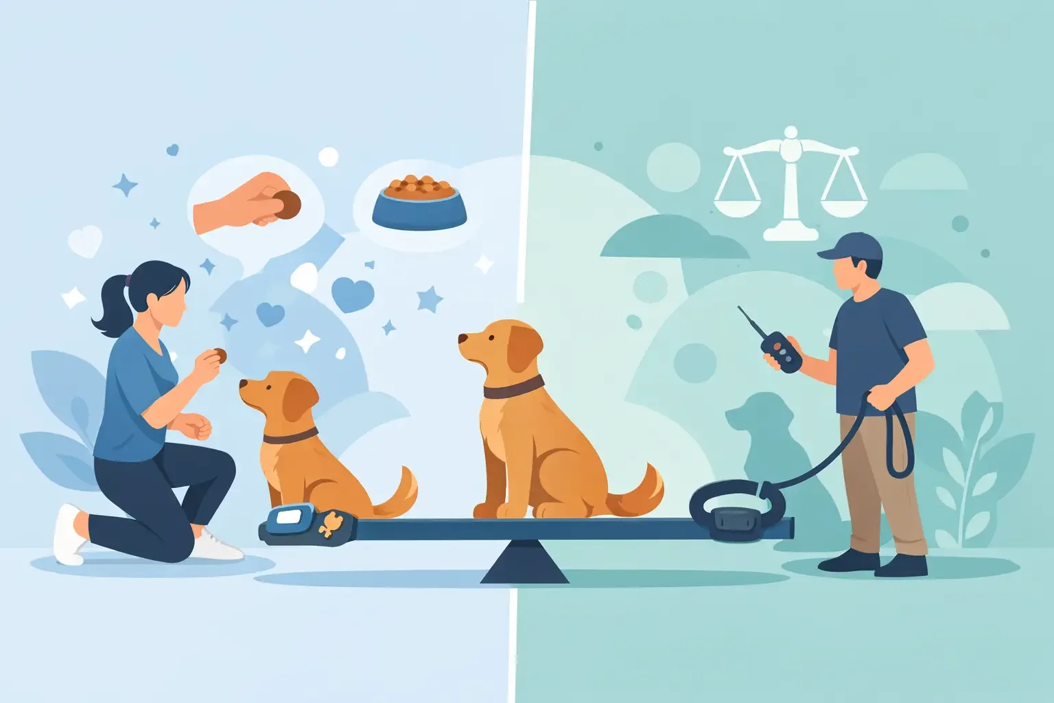 Positive reinforcement vs balanced