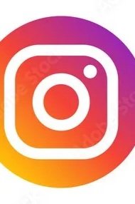 Instagram logo with a gradient of pink, purple, and orange colors