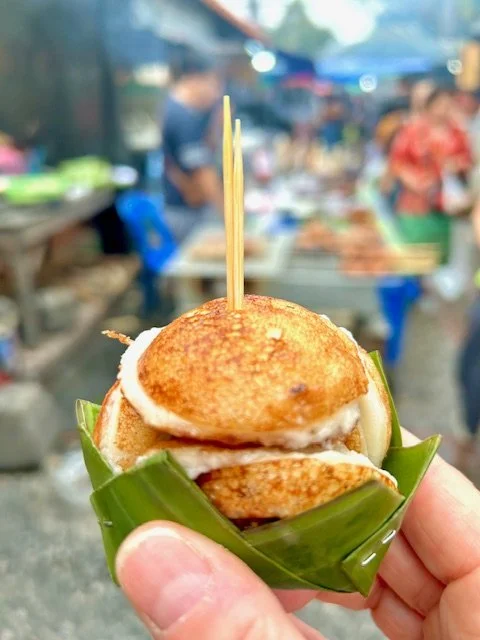Coconut Pancake, a morning market staple.