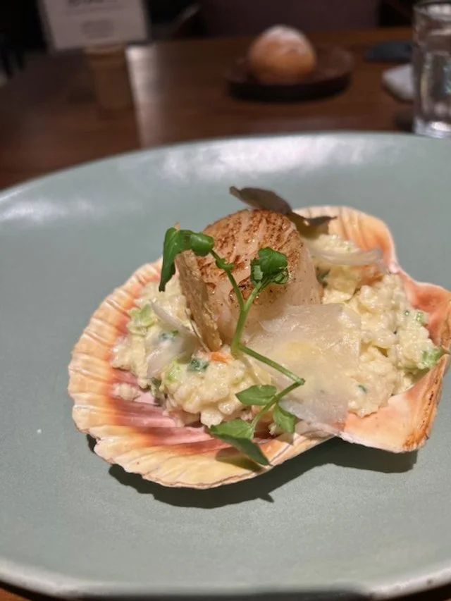 Gaspard Lunch Tasting, scallop with risotto
