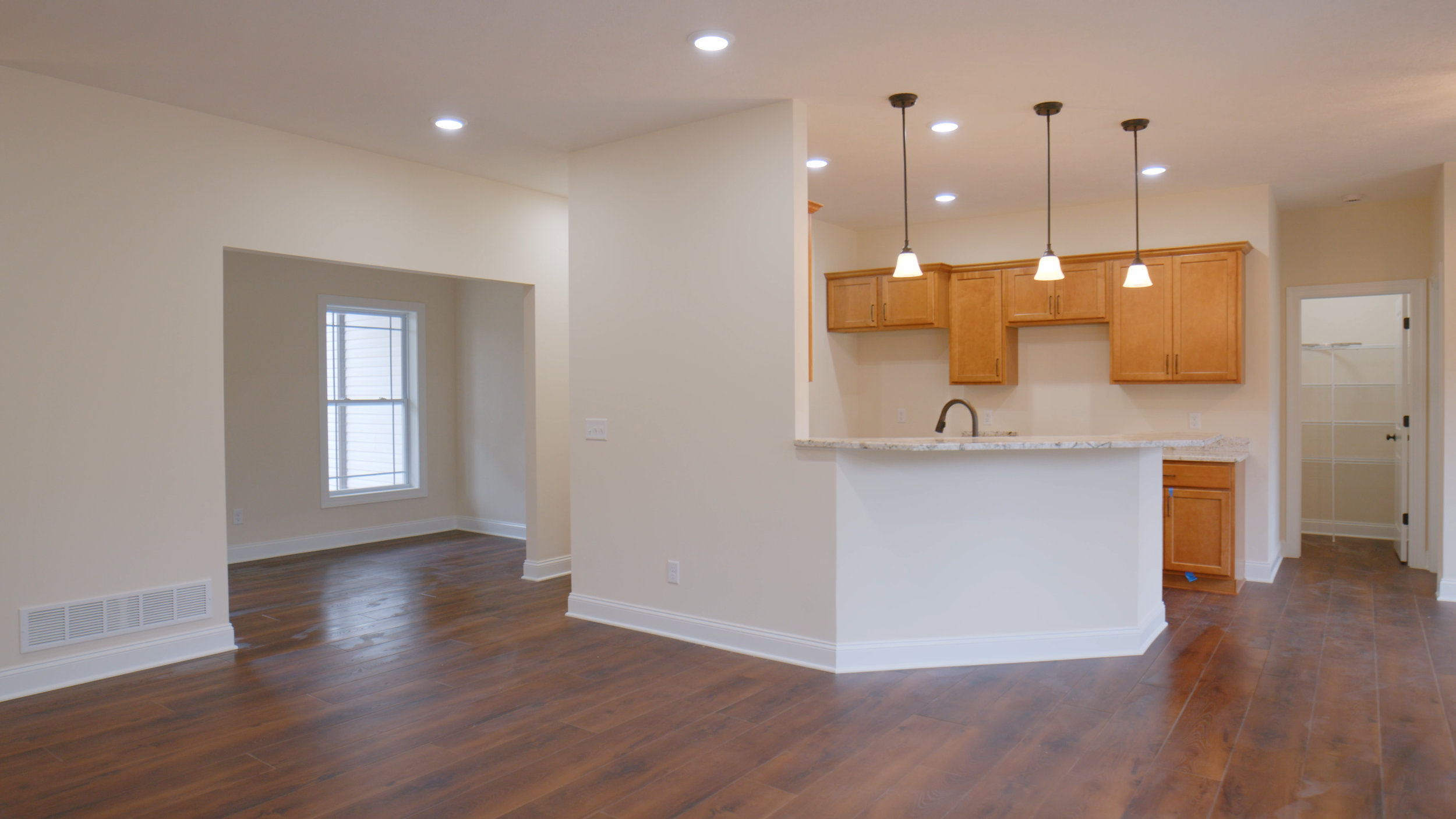 Kitchen + Living Room