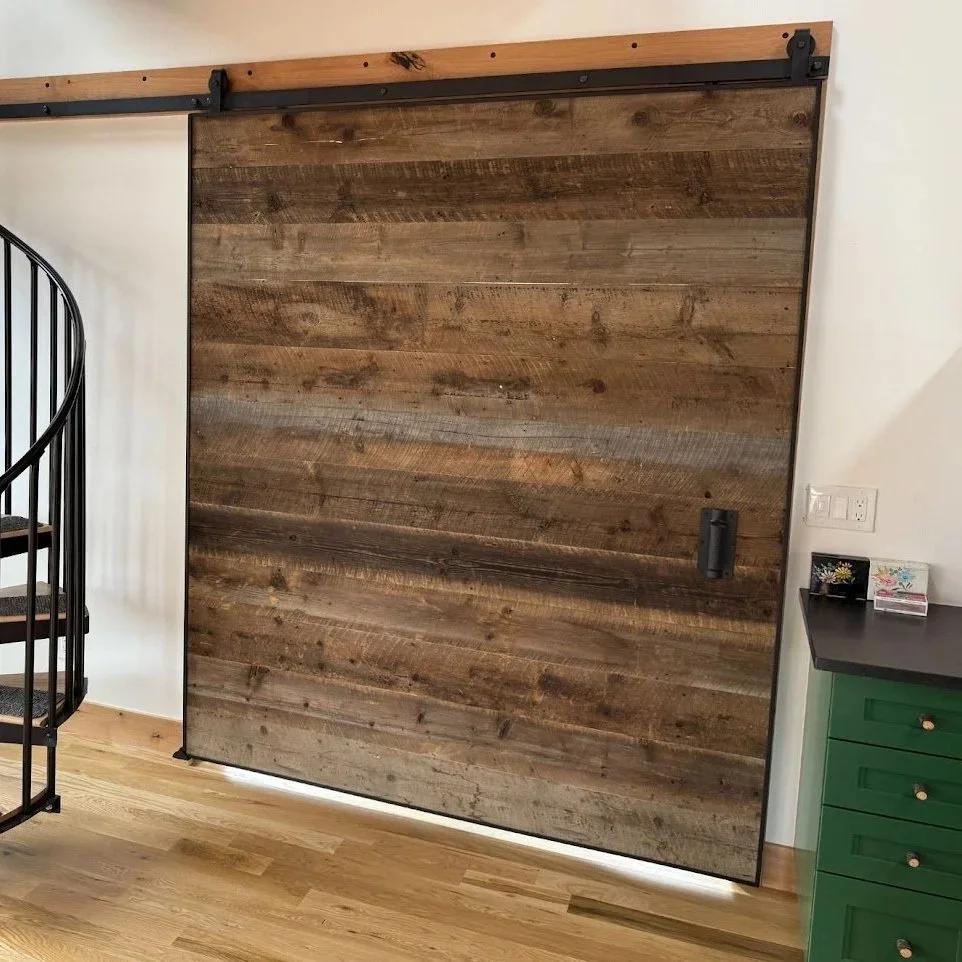 Custom Wood Barn Door with Reclaimed Wood