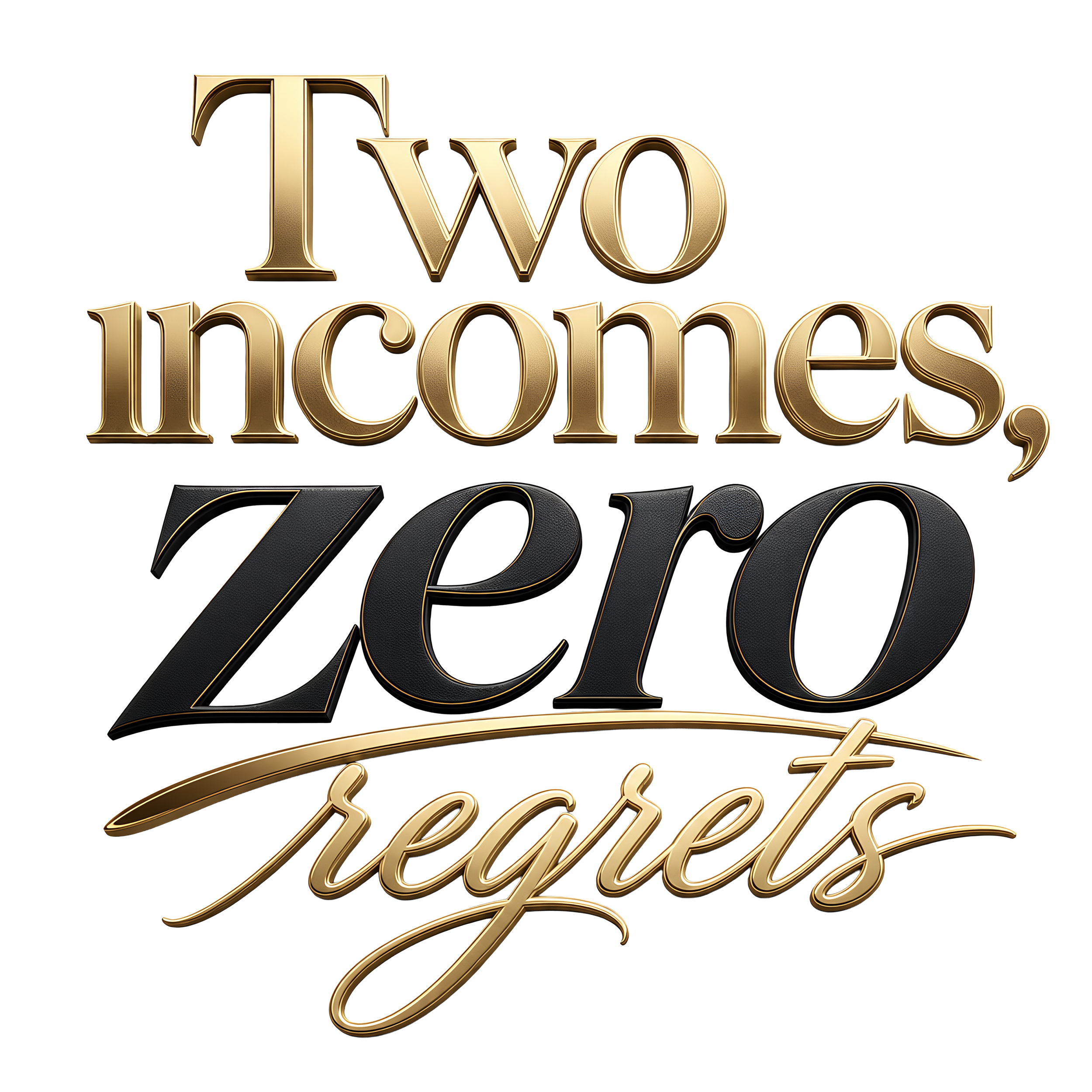 Two incomes, zero regrets