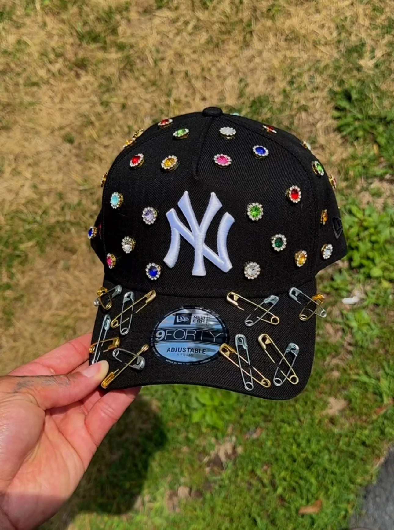 Multi color rhinestone SnapBack