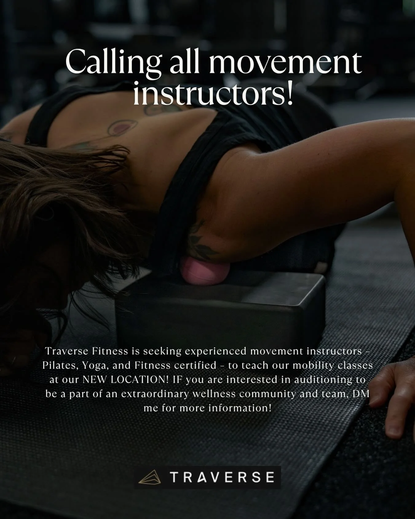 If you&rsquo;re an experienced and certified Pilates, yoga, or fitness instructor and interested in teaching our original Traverse mobility classes WE WANT YOU! Send me a message for more information on our audition dates and teacher trainings. We lo