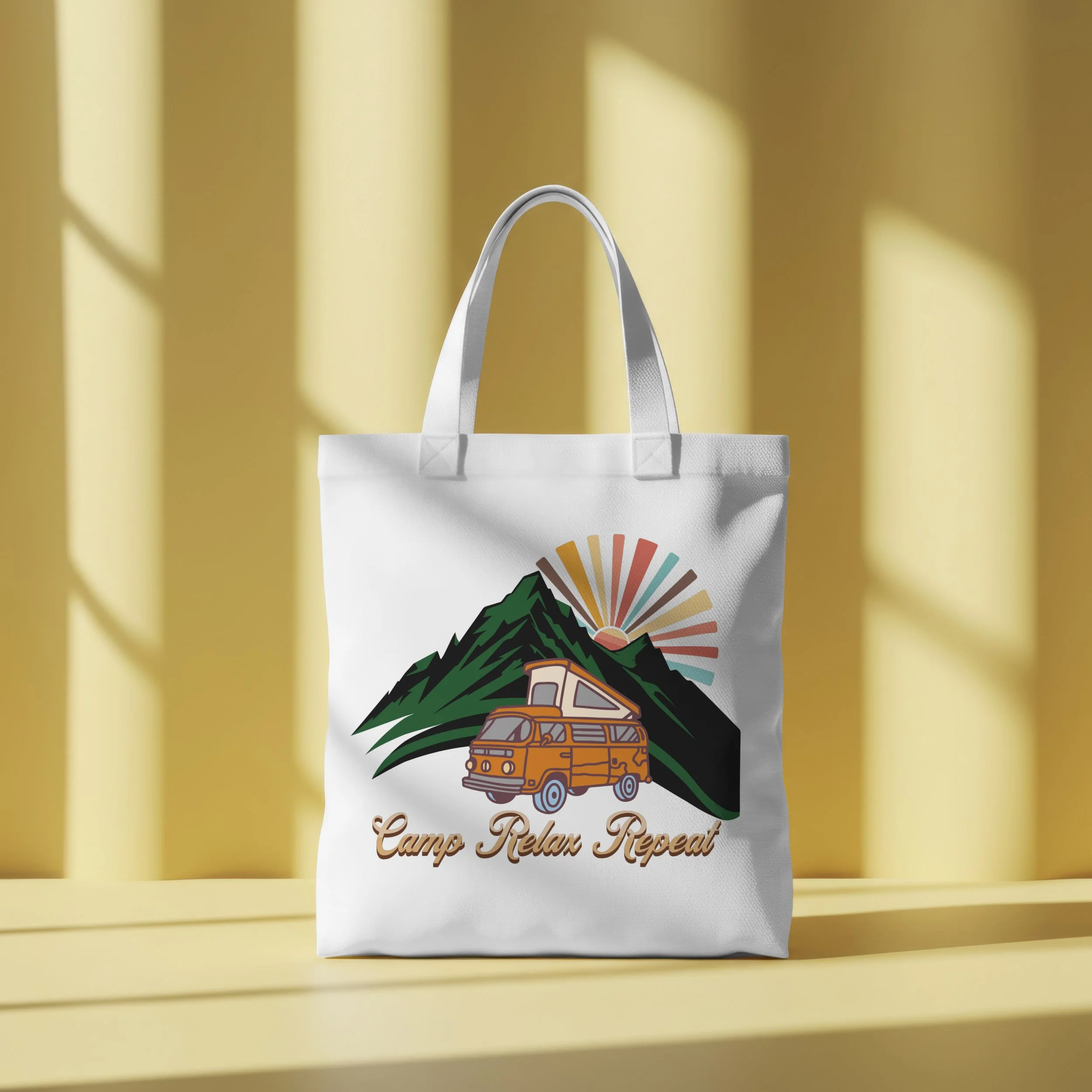 Camp Relax Repeat Tote