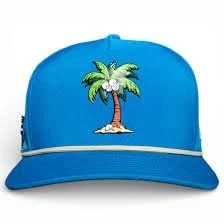 Fairway Palms Golf Snapback Hat with Built in Magnetic Ball Marker Holder & Marker Included