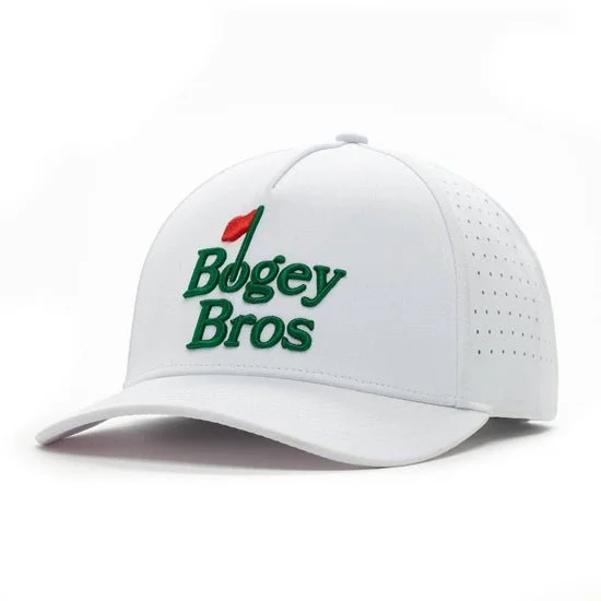 Bogey Bros White Snapback Performance Golf Hat