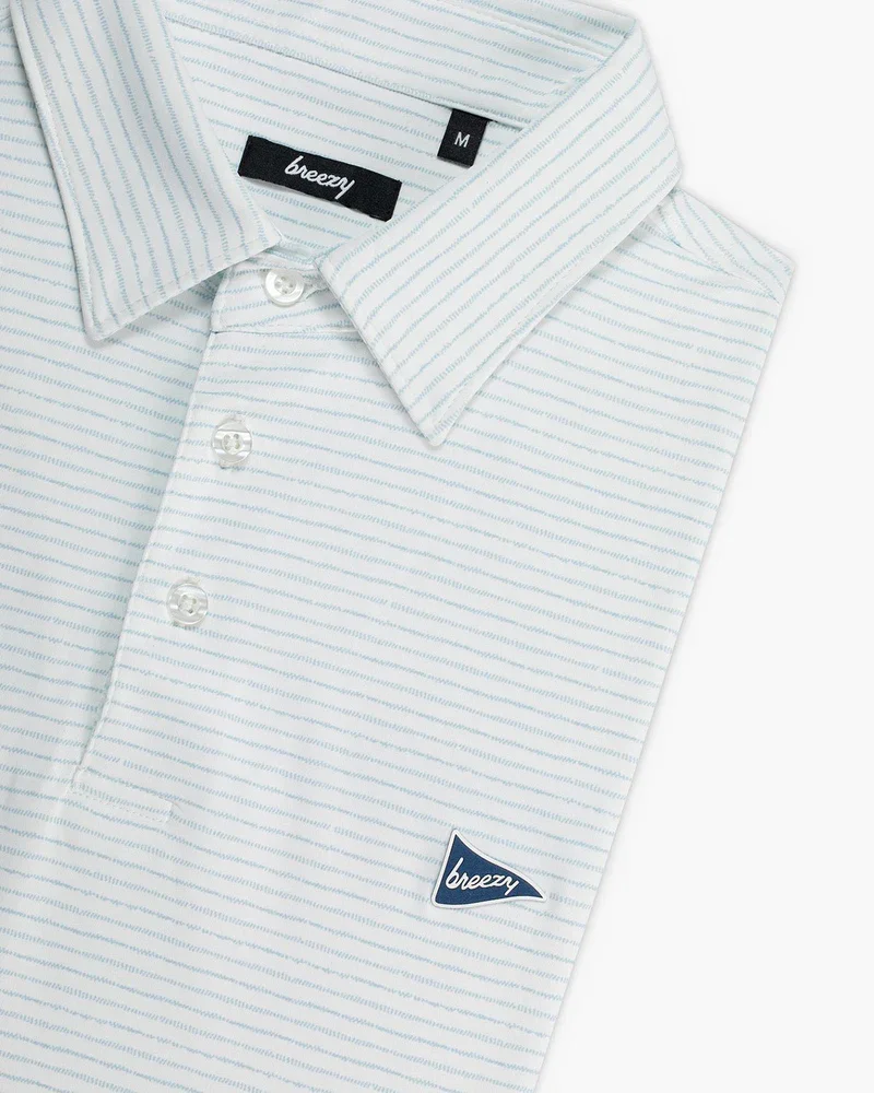 Breezy Pebbled Stripes Polo