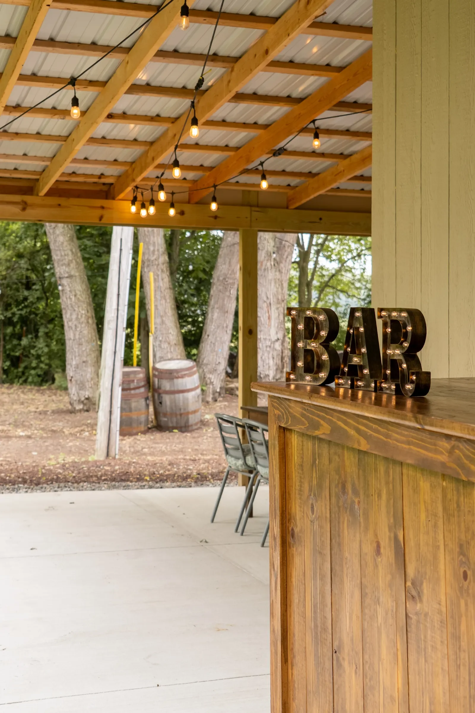 Covered Outdoor Patio &amp; Bar Area