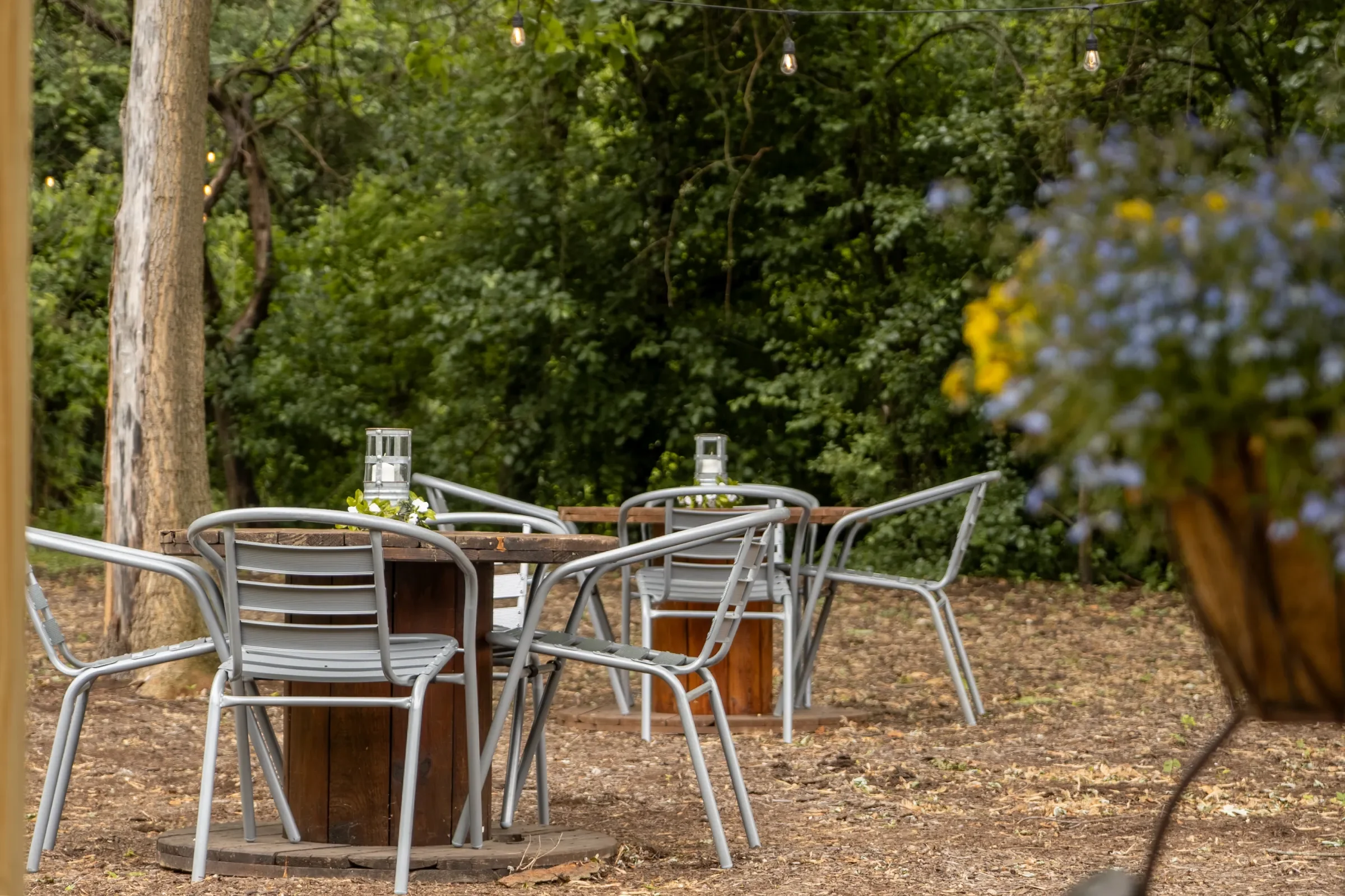 Intimate Garden Seating &amp; Floral Details