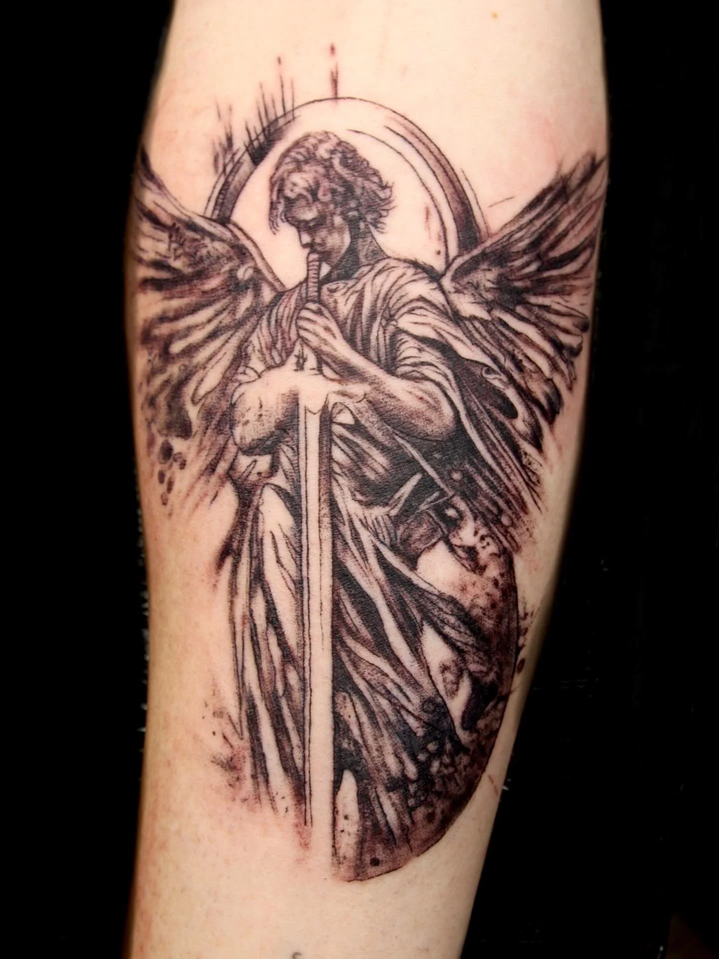 St. Michael 🪽for Michael 😊🗡️

Thank you for trusting me with your canvas 🖼️ 

I loved this project! 

#vancouverislandtattooartist #realismtattoo #victoriabctattooartist #Inkdrealizmtattoostudio