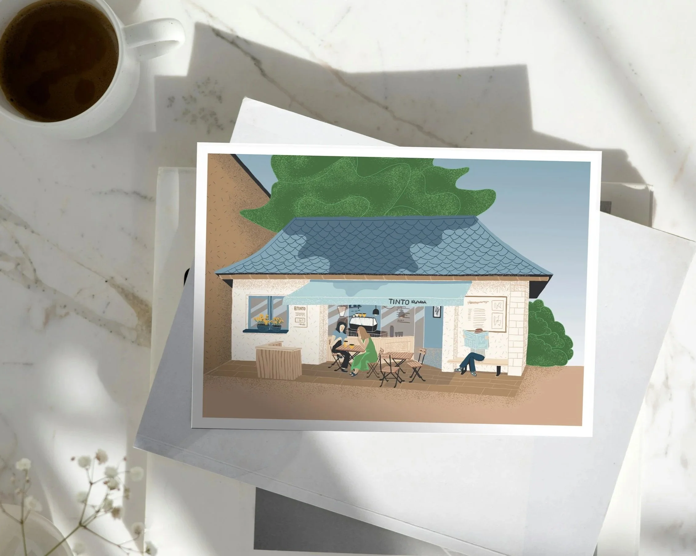 Postcard illustration | Tinto Kaffeerösterei