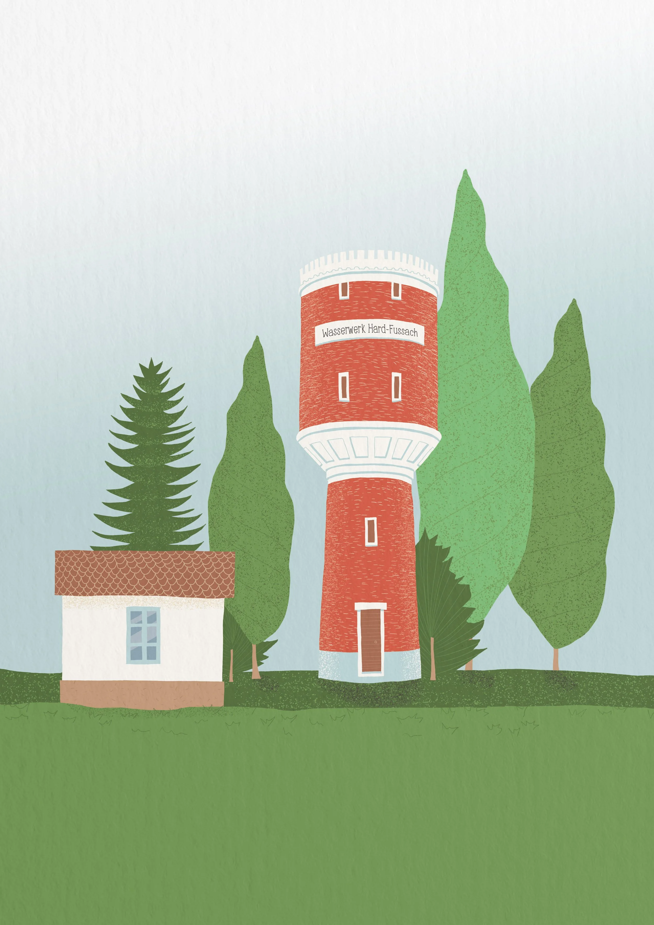 Wasserwerk Hard illustration