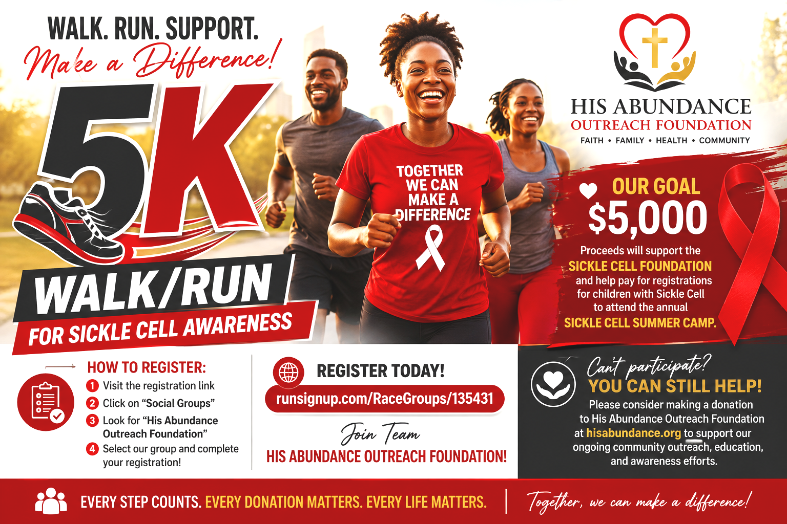 WALK WITH US FOR SICKLE CELL AWARENESS!
