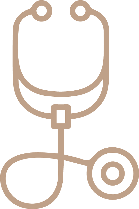 A stethoscope, a medical instrument used by healthcare professionals for listening to the internal sounds of a patient's body, such as the heart and lungs.