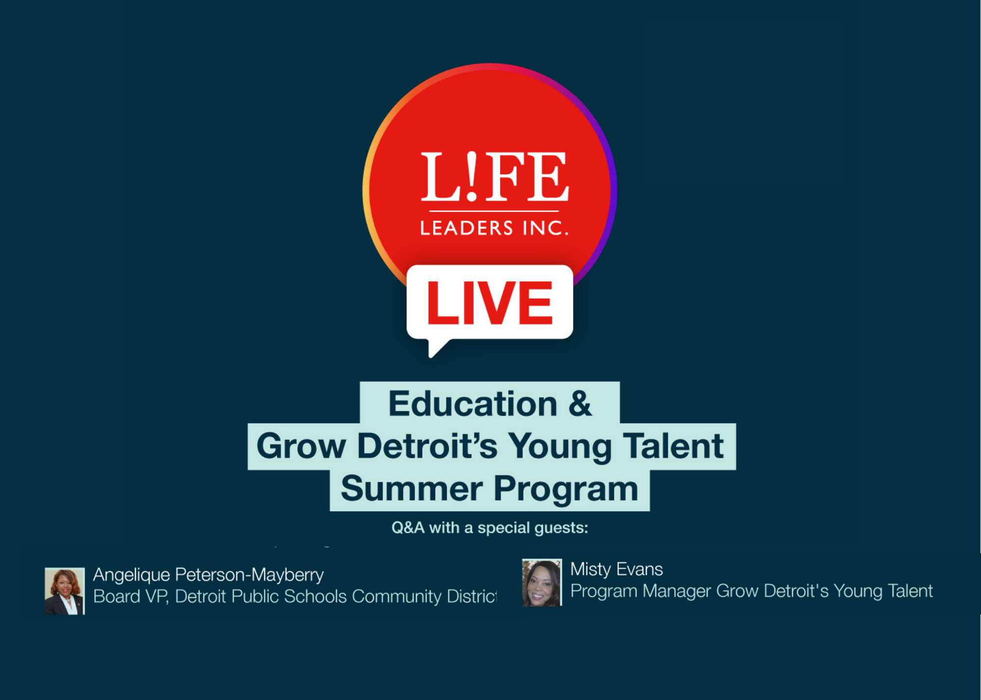 In episode two of our student-led Q&A IG LIVE series, Real Covid Conversations, students discussed what the future of education could and should look like in the city of Detroit with Board VP of Detroit Public Schools Community District, Angelique Pe