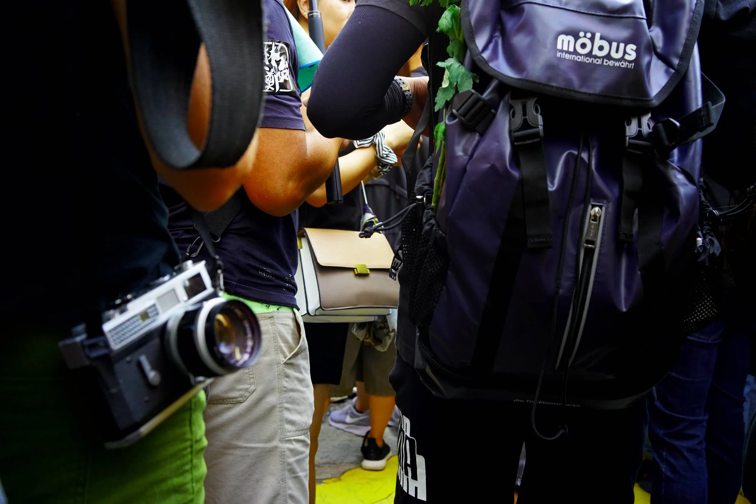 Cameras, pretty bag, backpack, all at once, 16th June, Hong Kong, 2019