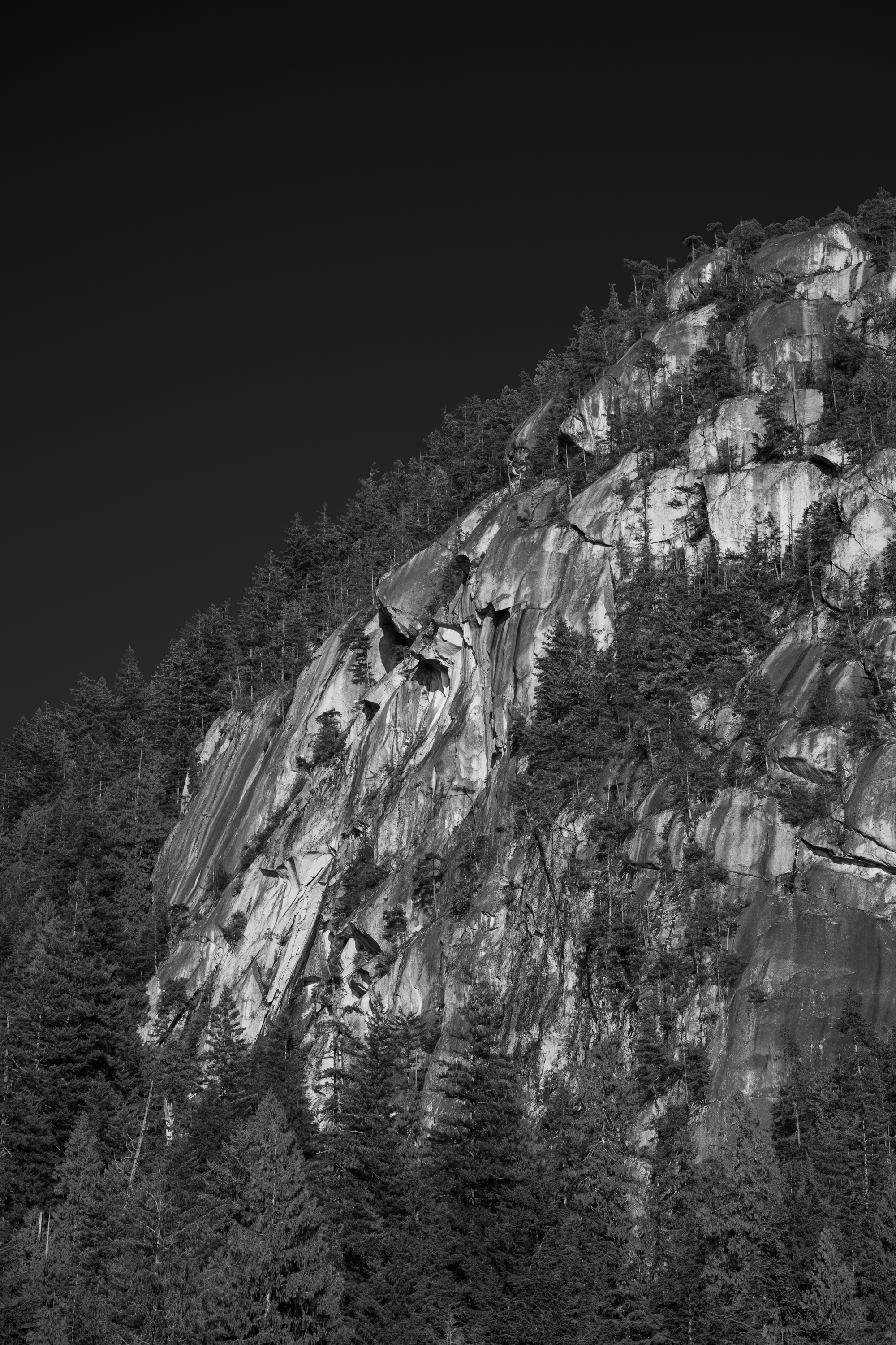 Cliff Along Sea to Sky Gondola, Squamish, BC, Canada