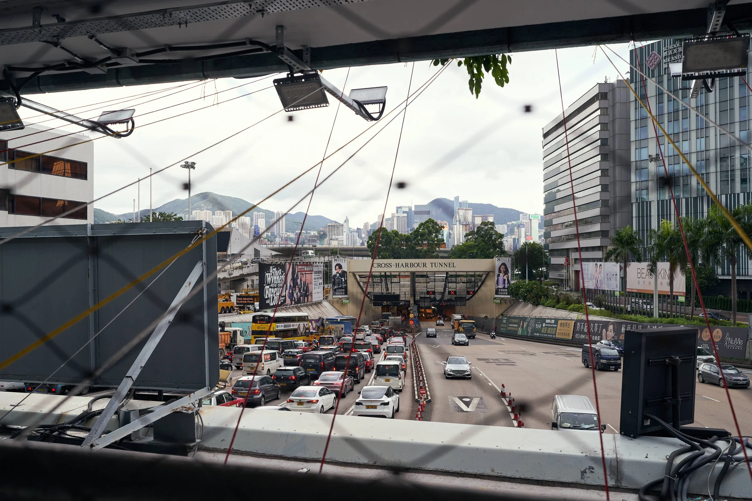 Hung Hom Tunnel View in The Cage, Hung Hom, Hong Kong, 2023