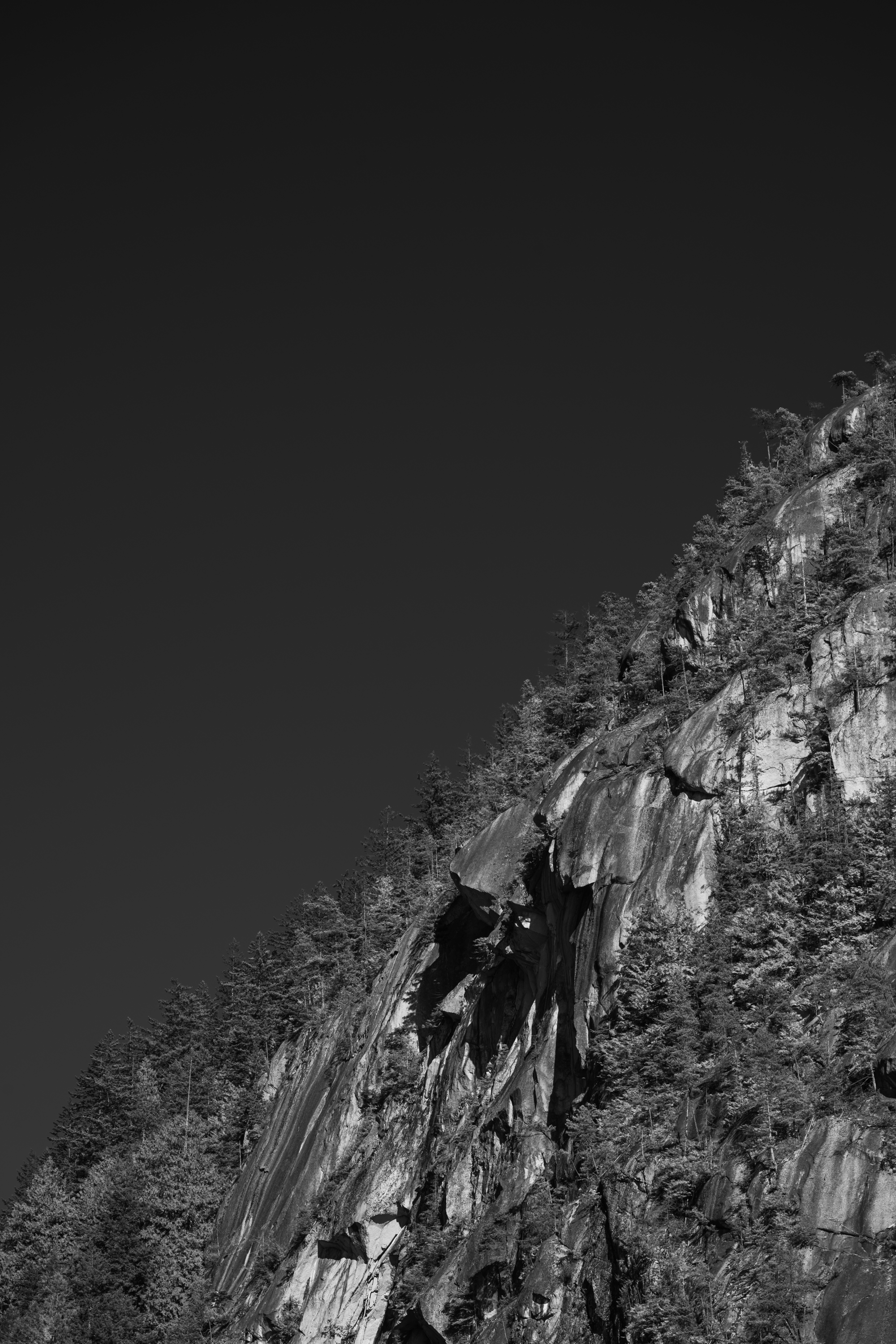 Cliff Along Sea to Sky Gondola, Squamish, BC, Canada