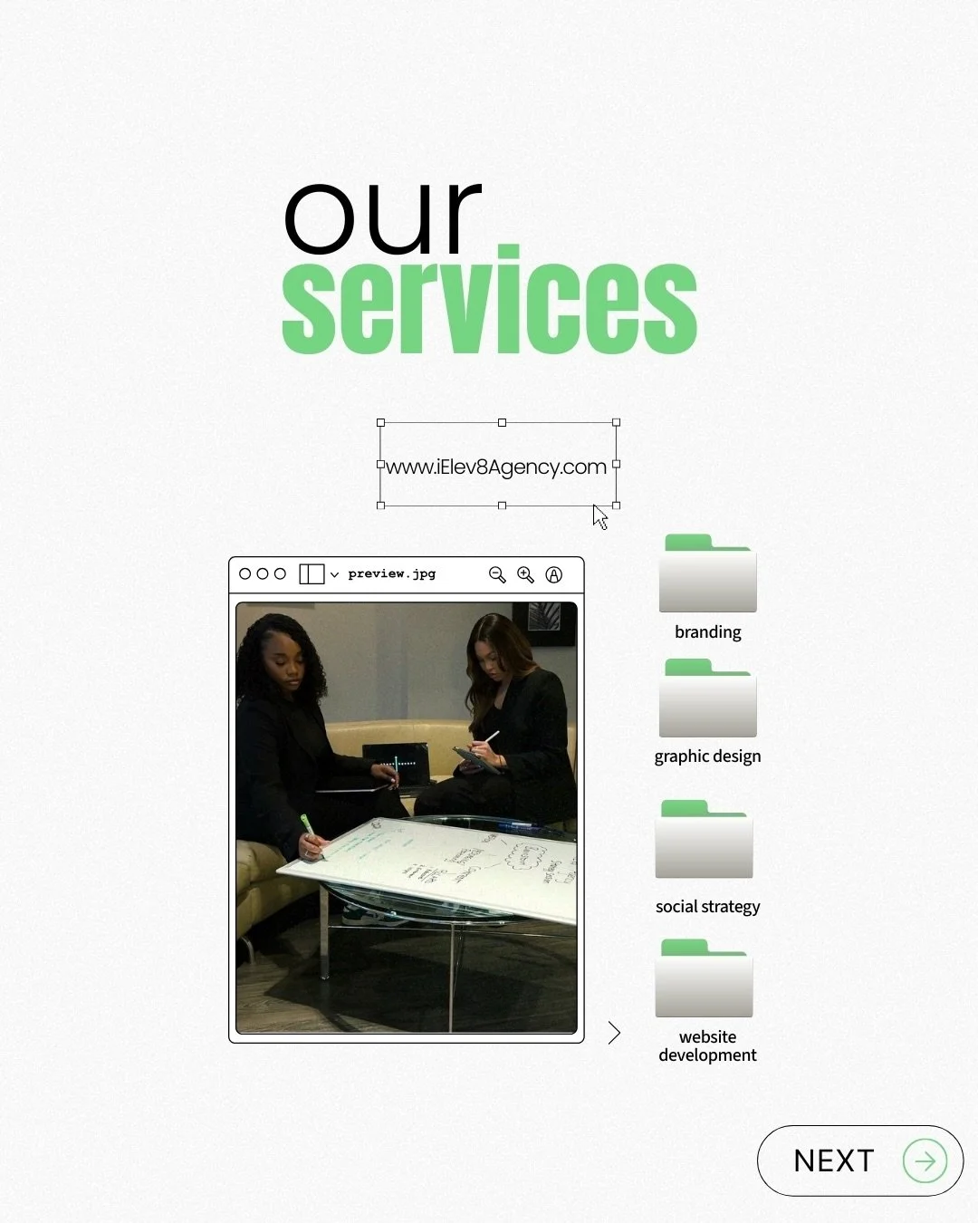 So here it is. We help creators and brands figure out what they should look like, what they should say, and how to build a web presence that actually reflects who they are.

✅branding
✅graphic design
✅social strategy
✅website development

Not sure wh