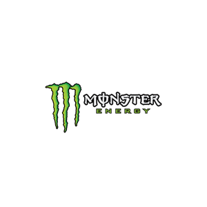 Monster Energy logo on a black background.