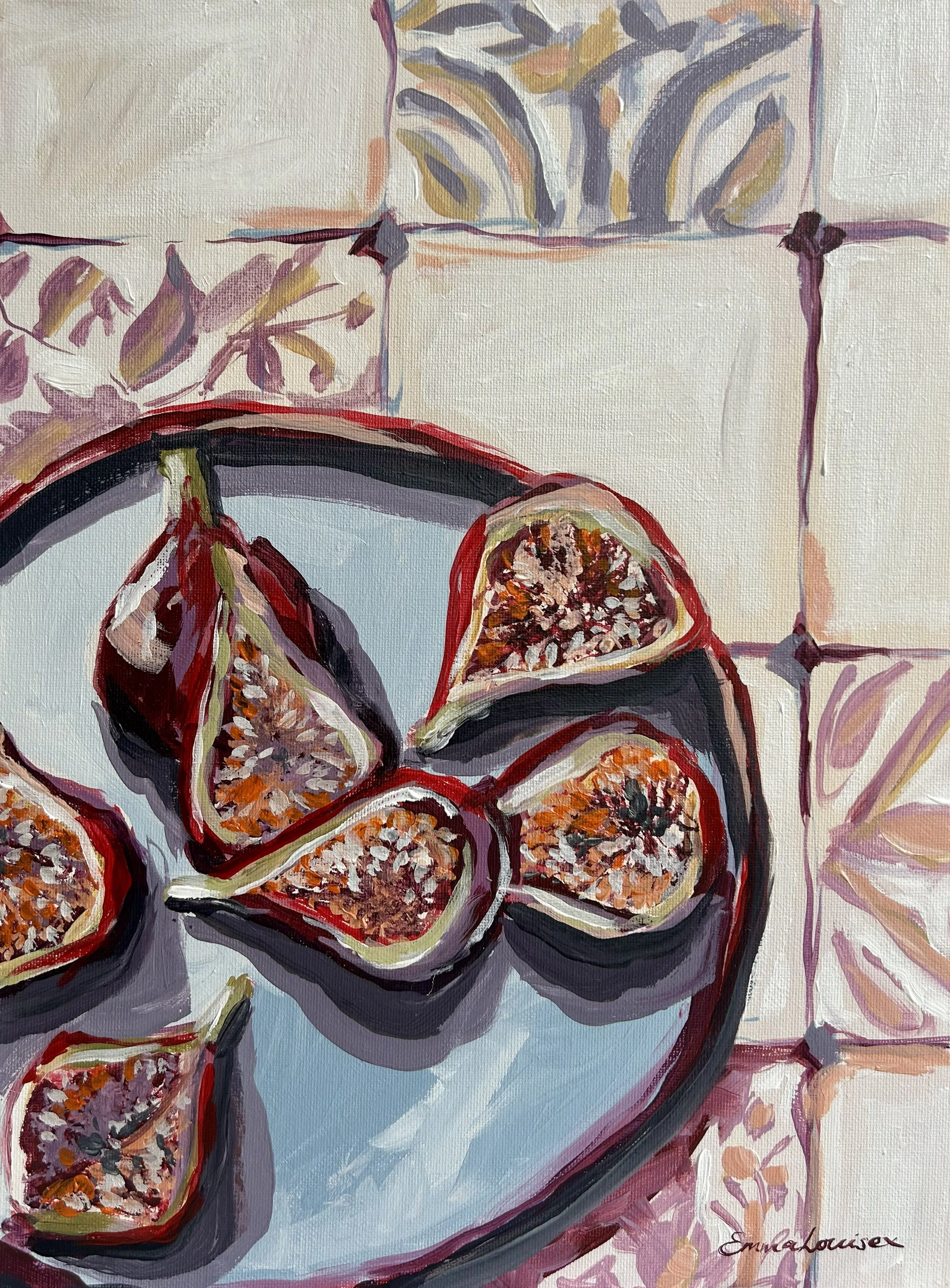 Figs and plates a3 painting | gifting ideas | bespoke art