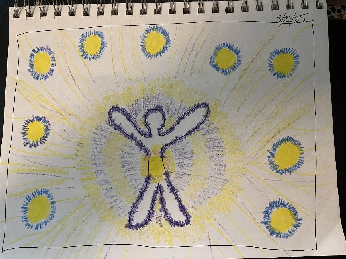 Illustration from August 2025 — an expression of the ‘yes’ in the body, before I had words for it.