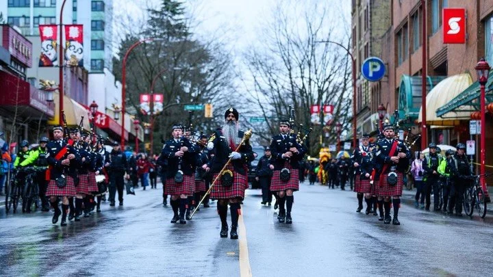 What an incredible morning at the 2026 Chinatown Spring Festival Parade! The energy in Chinatown was absolutely unmatched yesterday. 🏮🥁

It is always a highlight for the Vancouver Police Pipe Band to march in this historic celebration, blending the