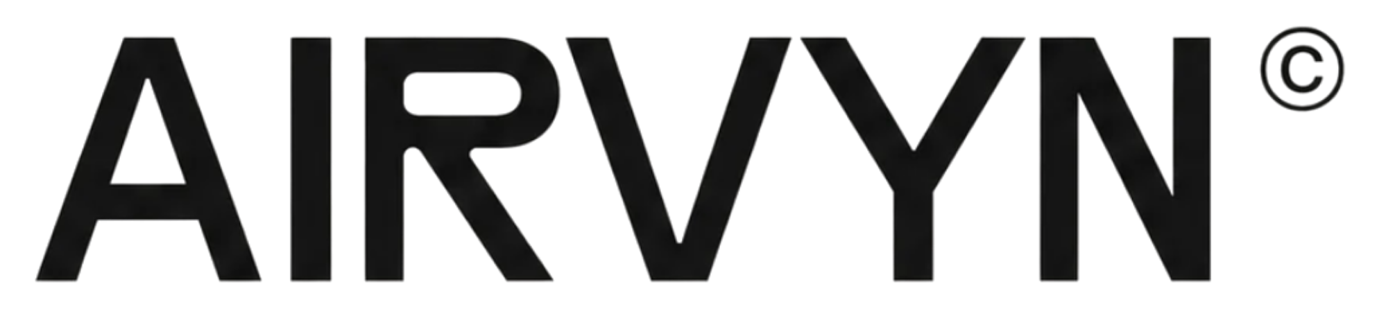 airvyn wordmark main logo dark lettering and typography is geometric, wide and bold with slight curves